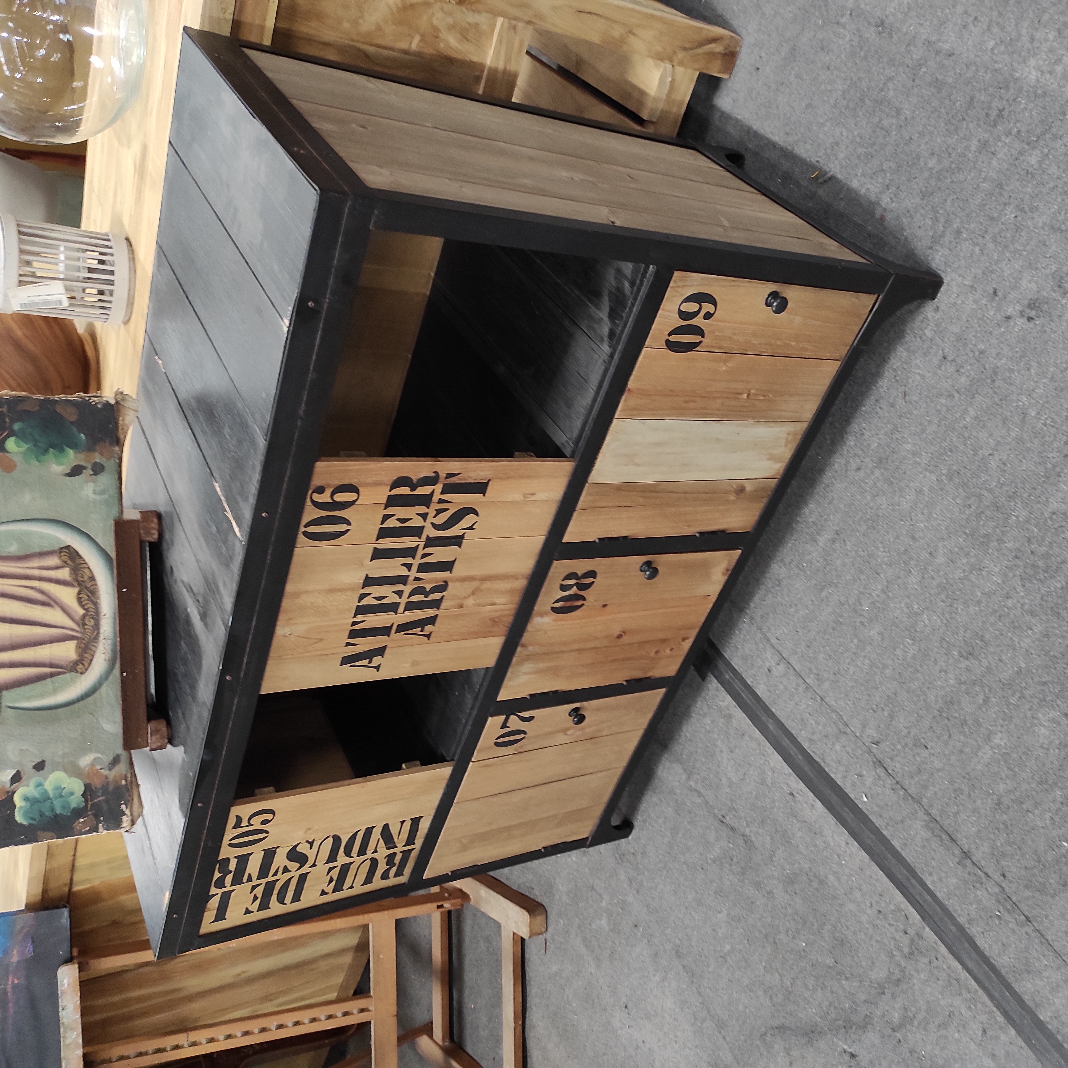 MEUBLE DE RANGEMENT INDUS 3 PORTES 110 X 84 X 45 CM