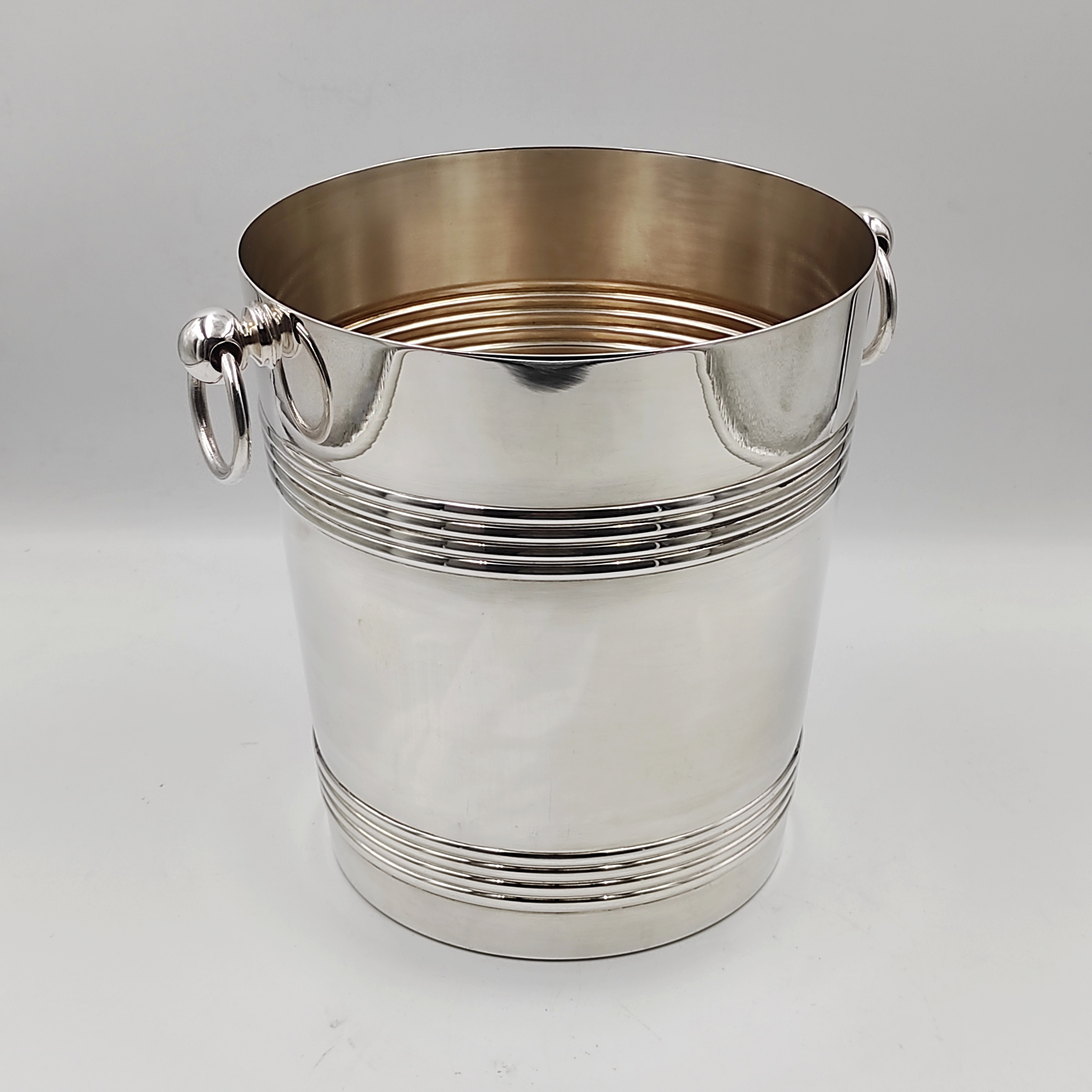 CHRISTOFLE SEAU A CHAMPAGNE EN METAL ARGENTE