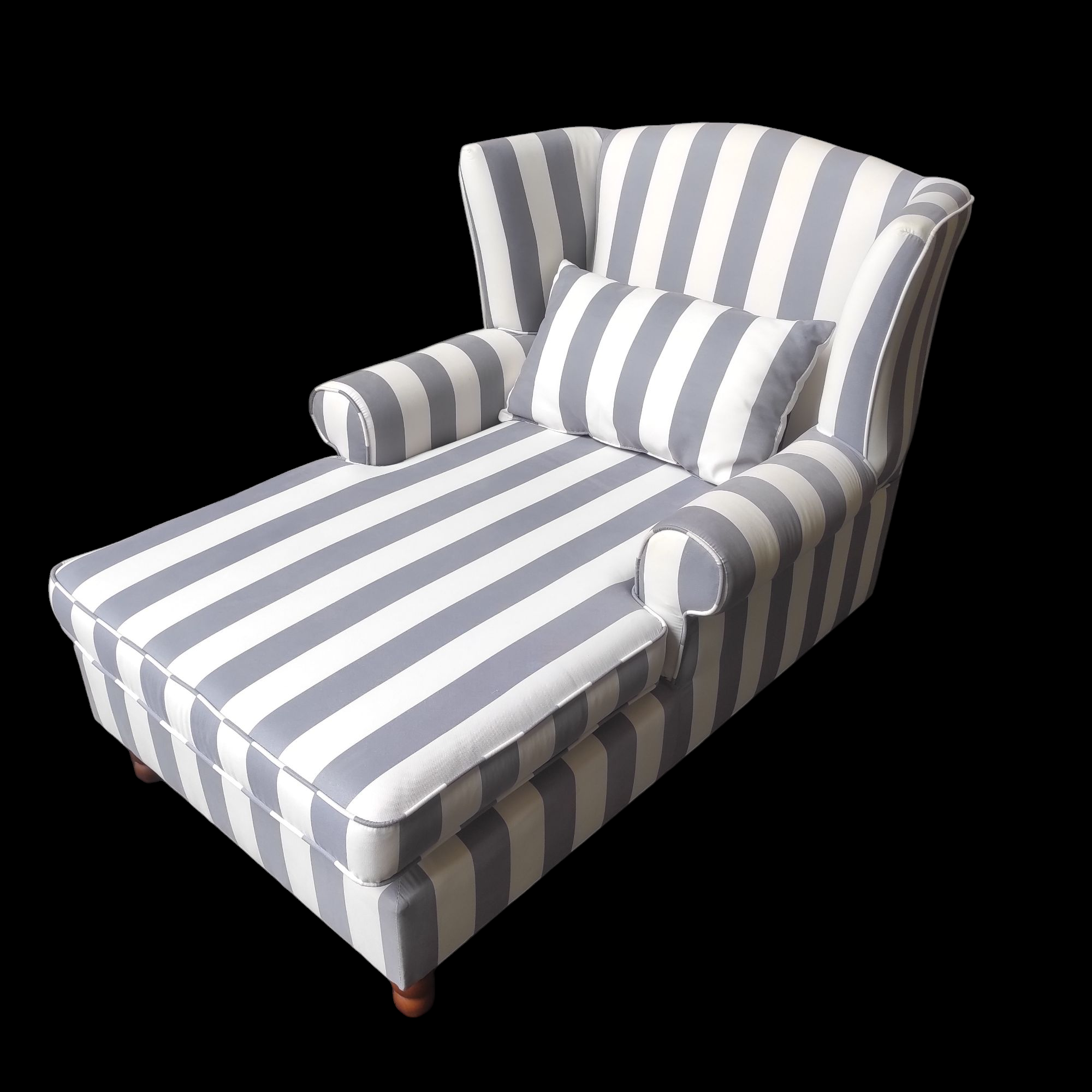 MERIDIENNE TISSU RAYE AVEC COUSSIN 94/95/134 CM 