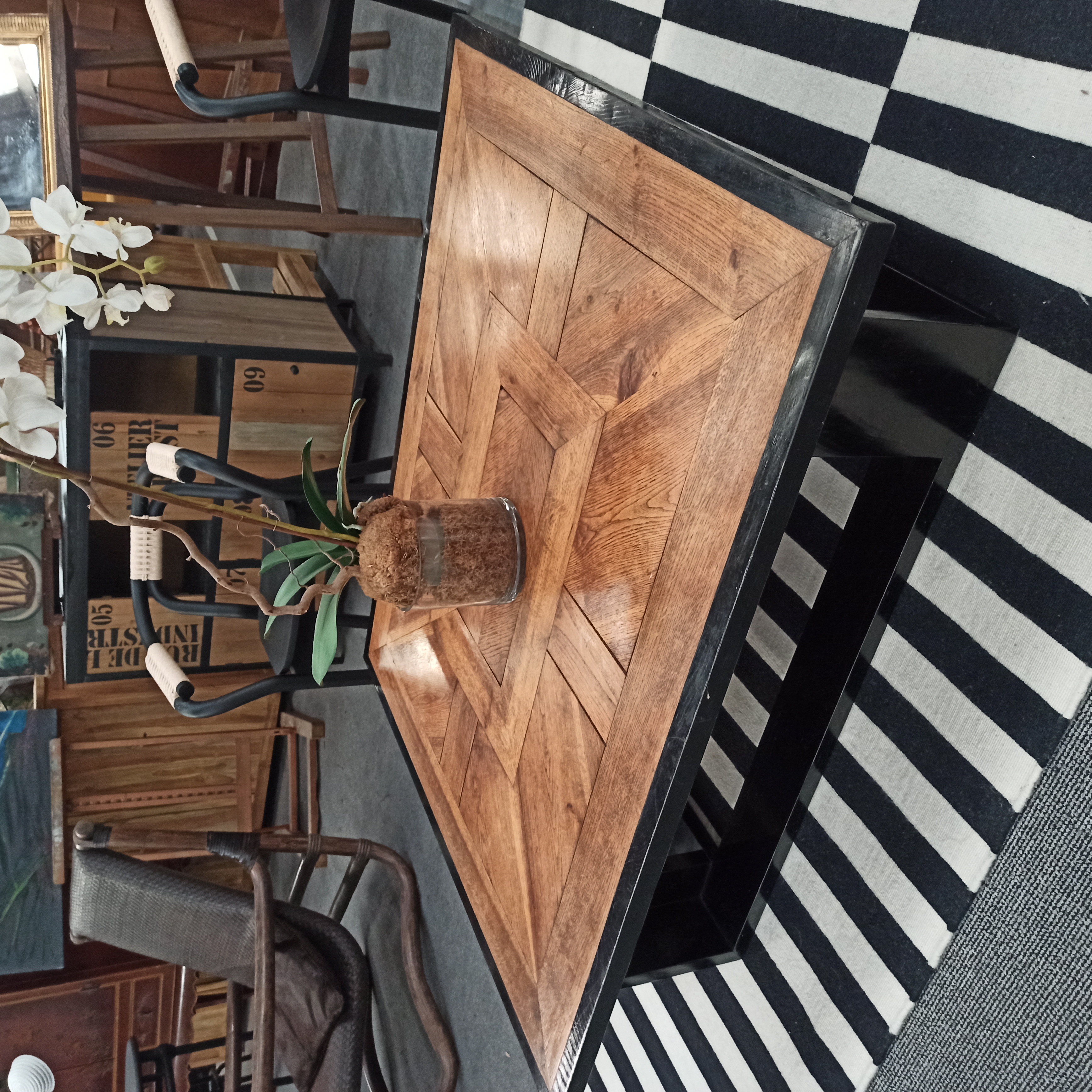 TABLE BASSE PARQUETEE 120/33/101 CM