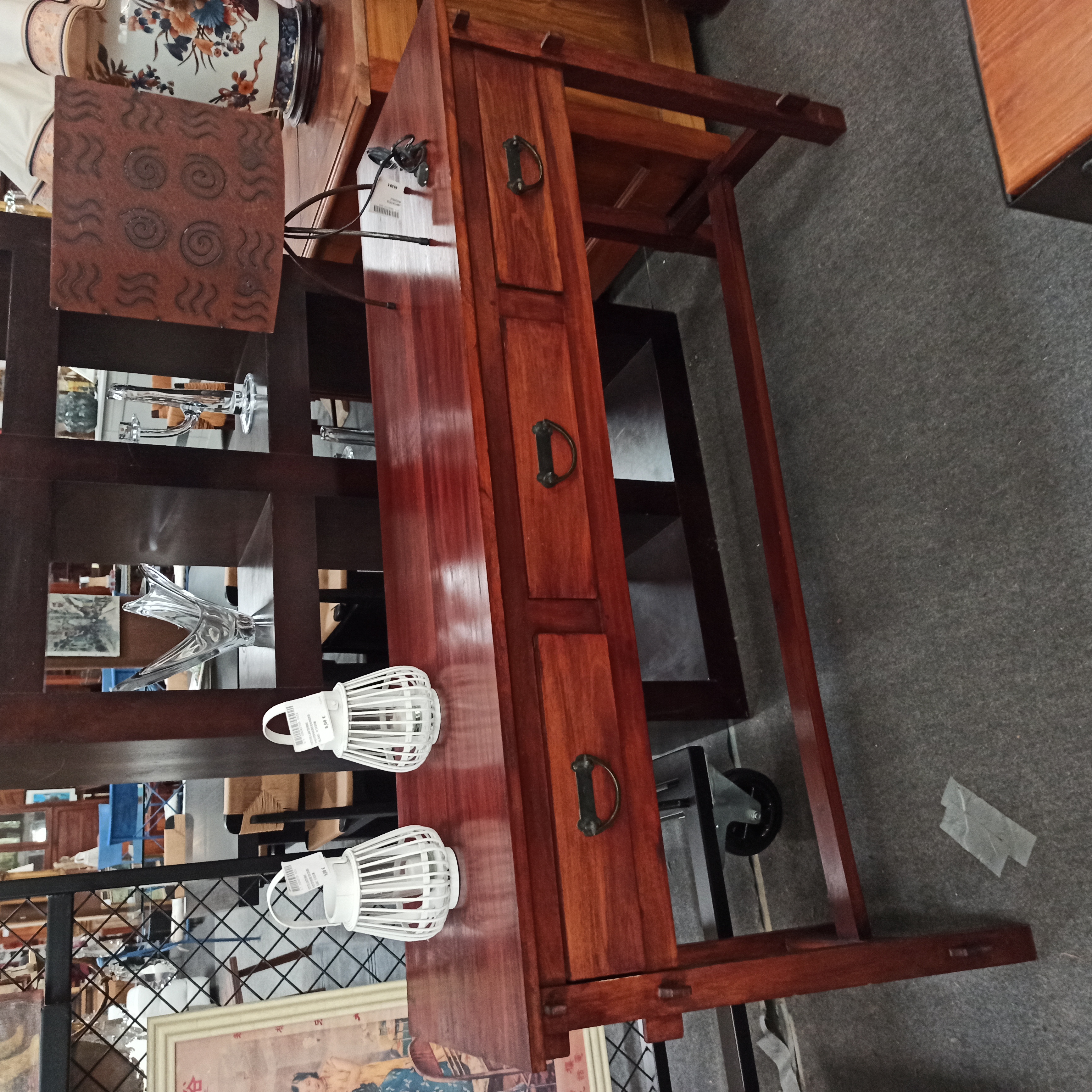 CONSOLE 3 TIROIRS AVEC ENTRETOISE 148/77/46 CM