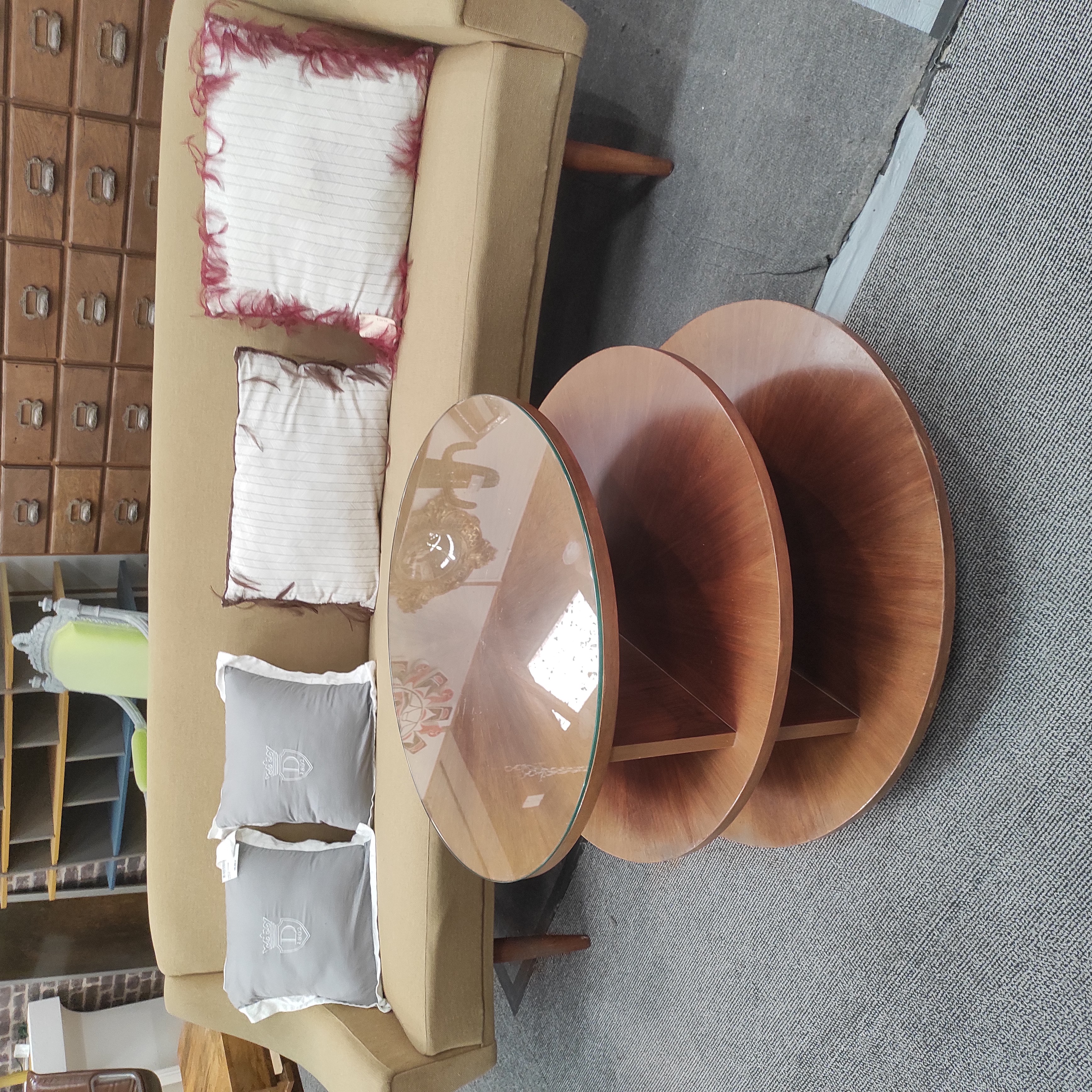 TABLE BASSE DLG DE TERRAGNI PLATEAU VERRE 77/55 CM