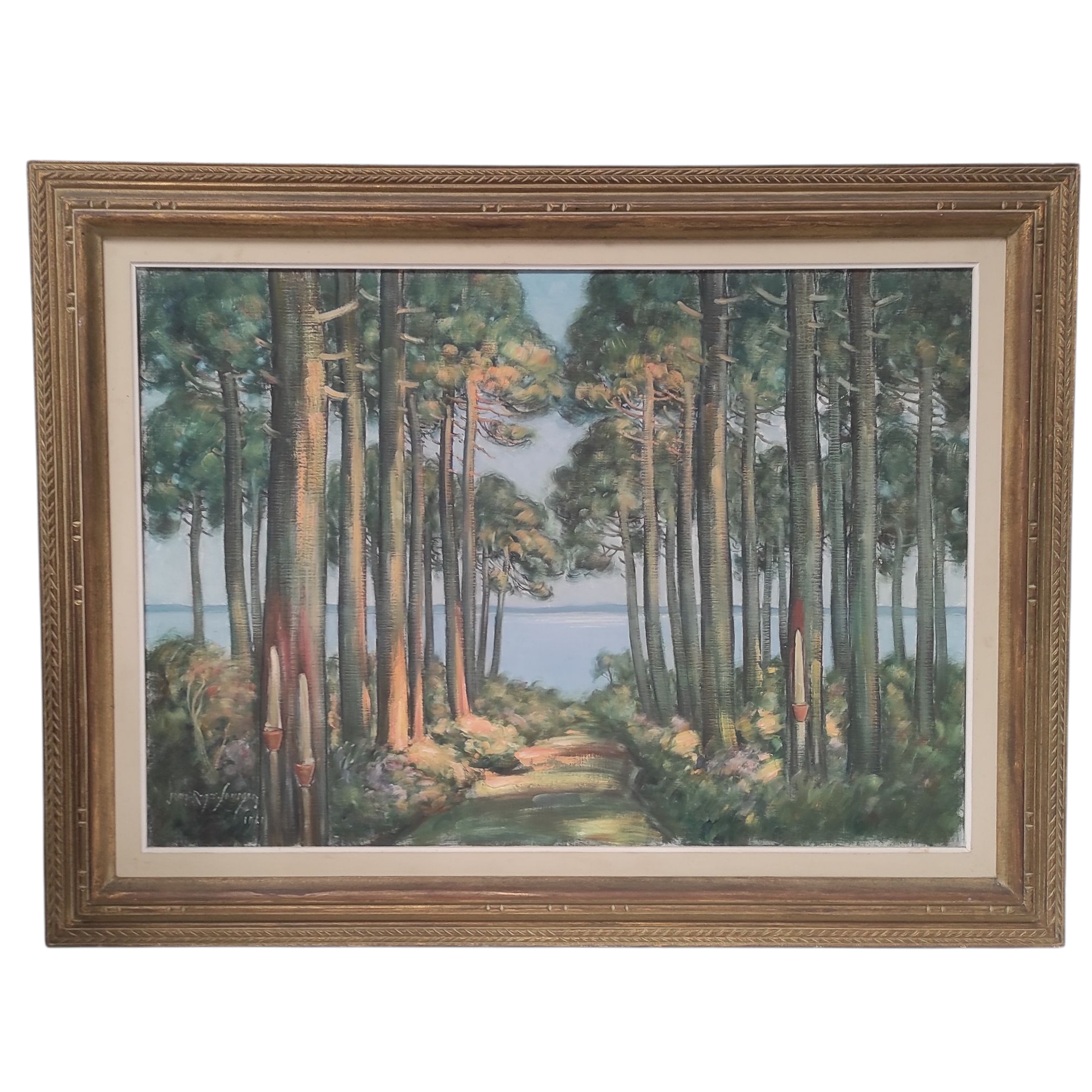 SOURGEN JEAN ROGER HST L ETANG LANDAIS 92 x 66 CM HC