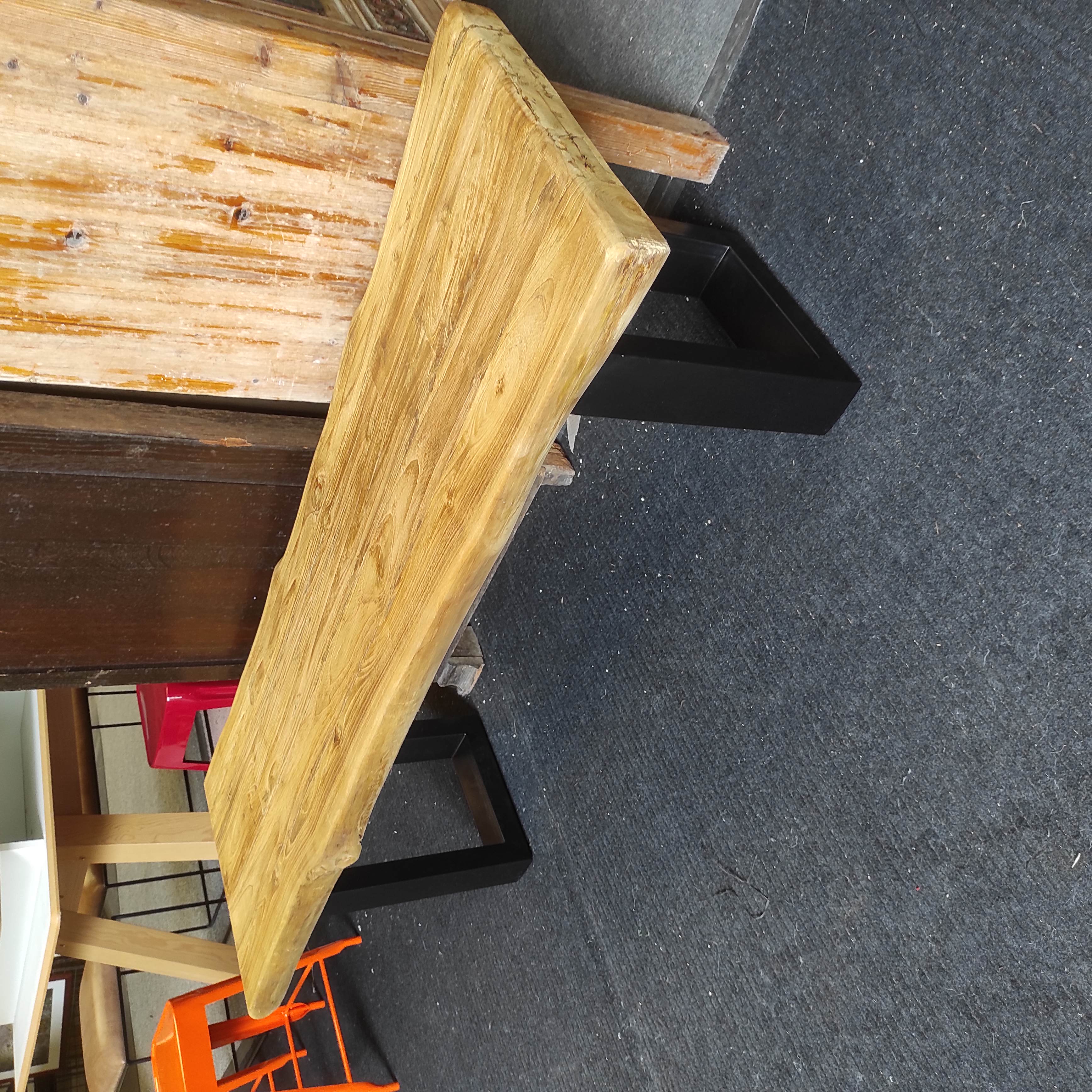 BANC / MEUBLE BAS 140/40/45 CM EN TECK RECYCLE