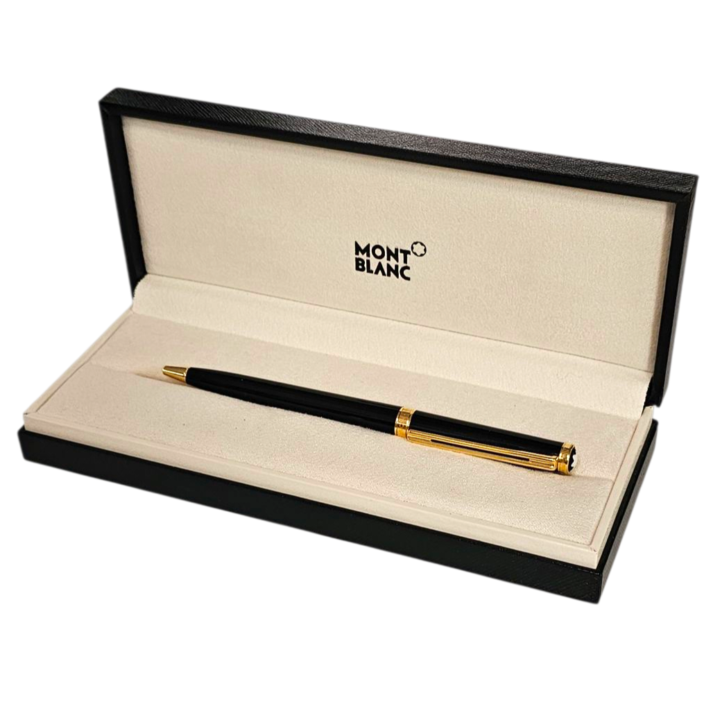 MONTBLANC NOBLESSE OBLIGE STYLO ROLLER EN RESINE NOIRE+ ECRIN