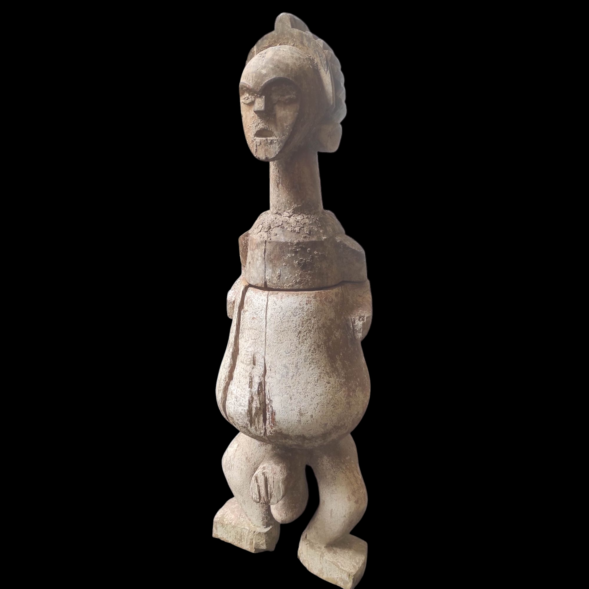 STATUE AFRICAINE PATINEE HAUTEUR 110 CM 