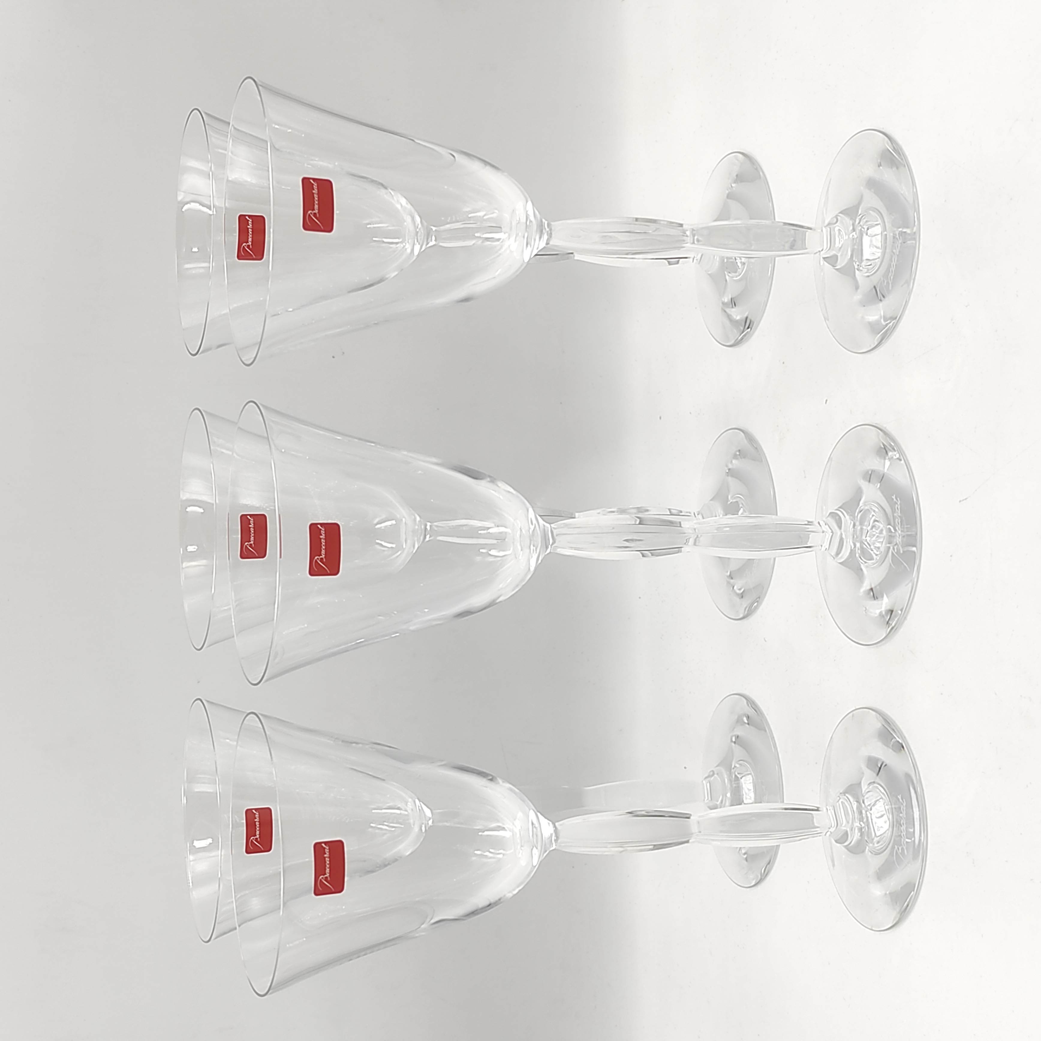 BACCARAT ONDES 6 VERRES A EAU EN CRISTAL 