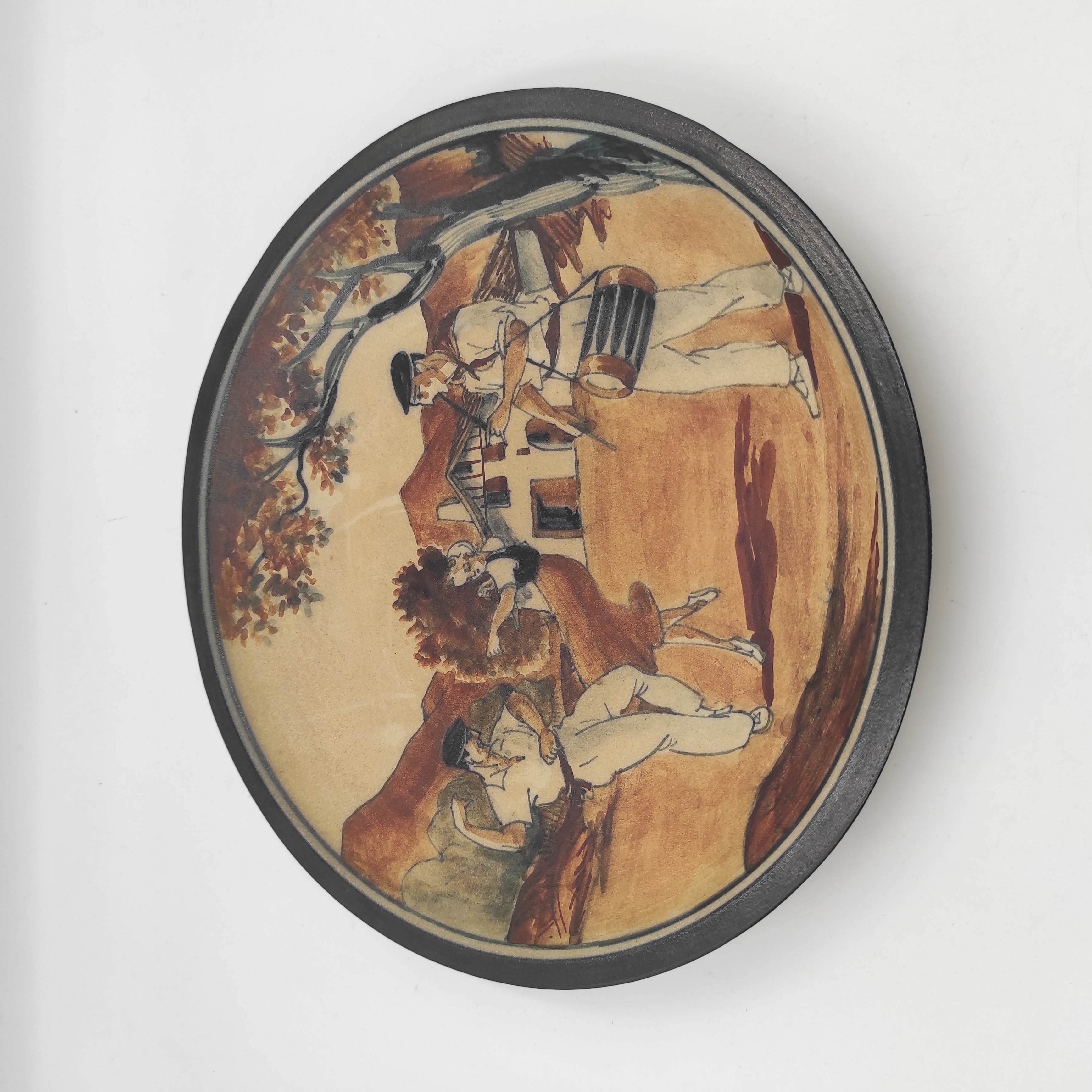 CIBOURE RF RODOLPHE FISCHER ASSIETTE DANSE  BASQUE  24.5 CM