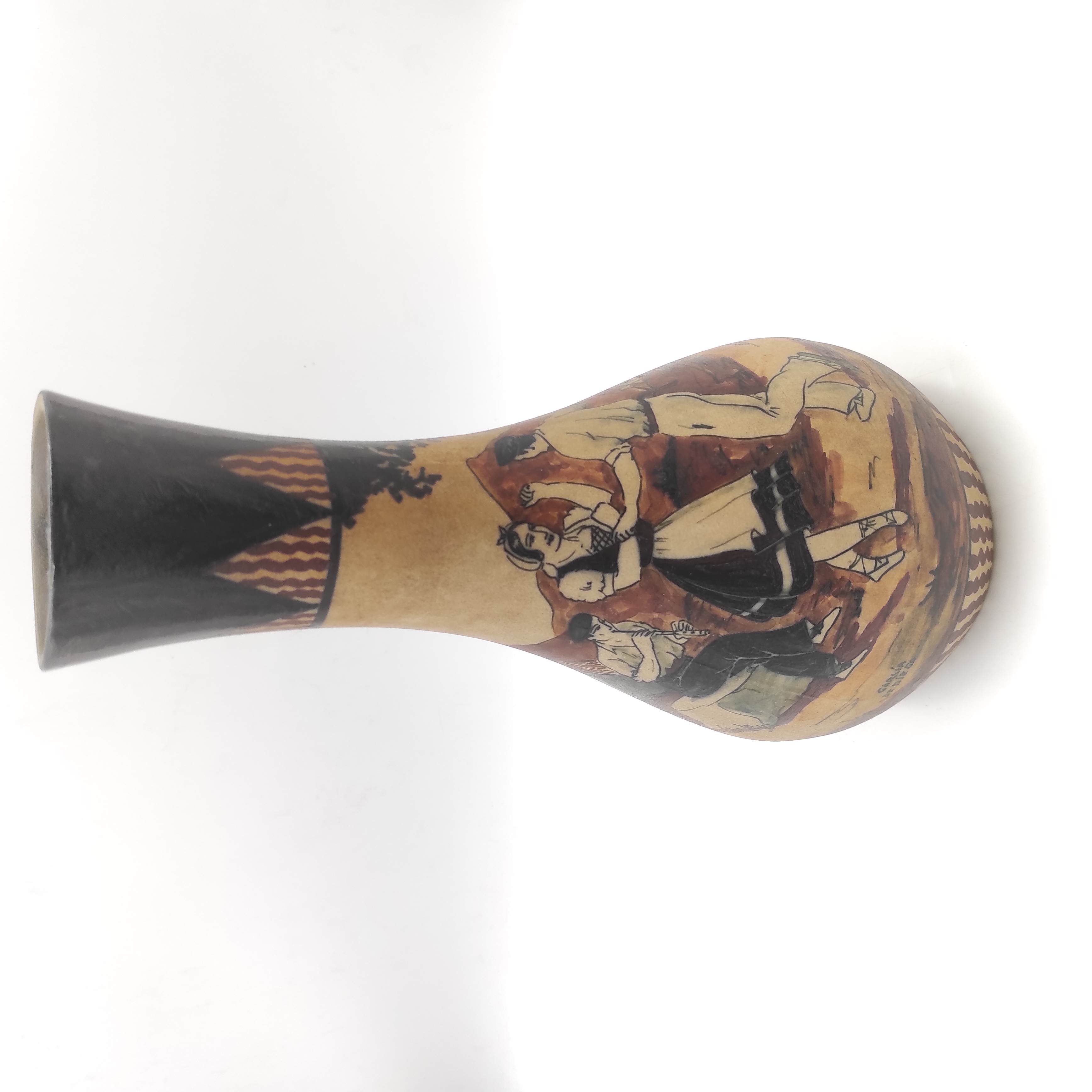CIBOURE V E ETIENNE VILOTTE GARCIA DE DIEGO DANSE BASQUE VASE H 27.5 CM
