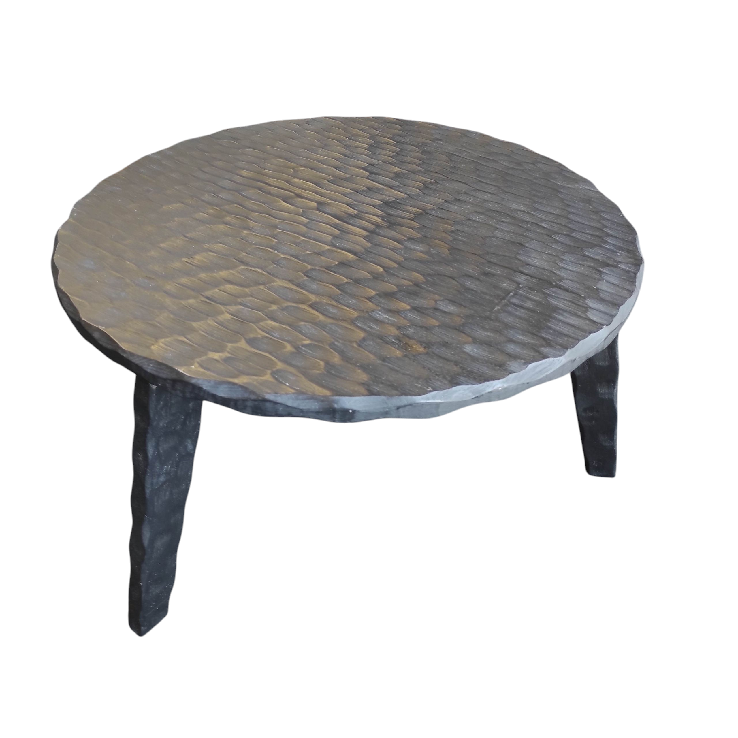 TABLE BASSE CIRCULAIRE BOIS NOIRCI 33/60 CM