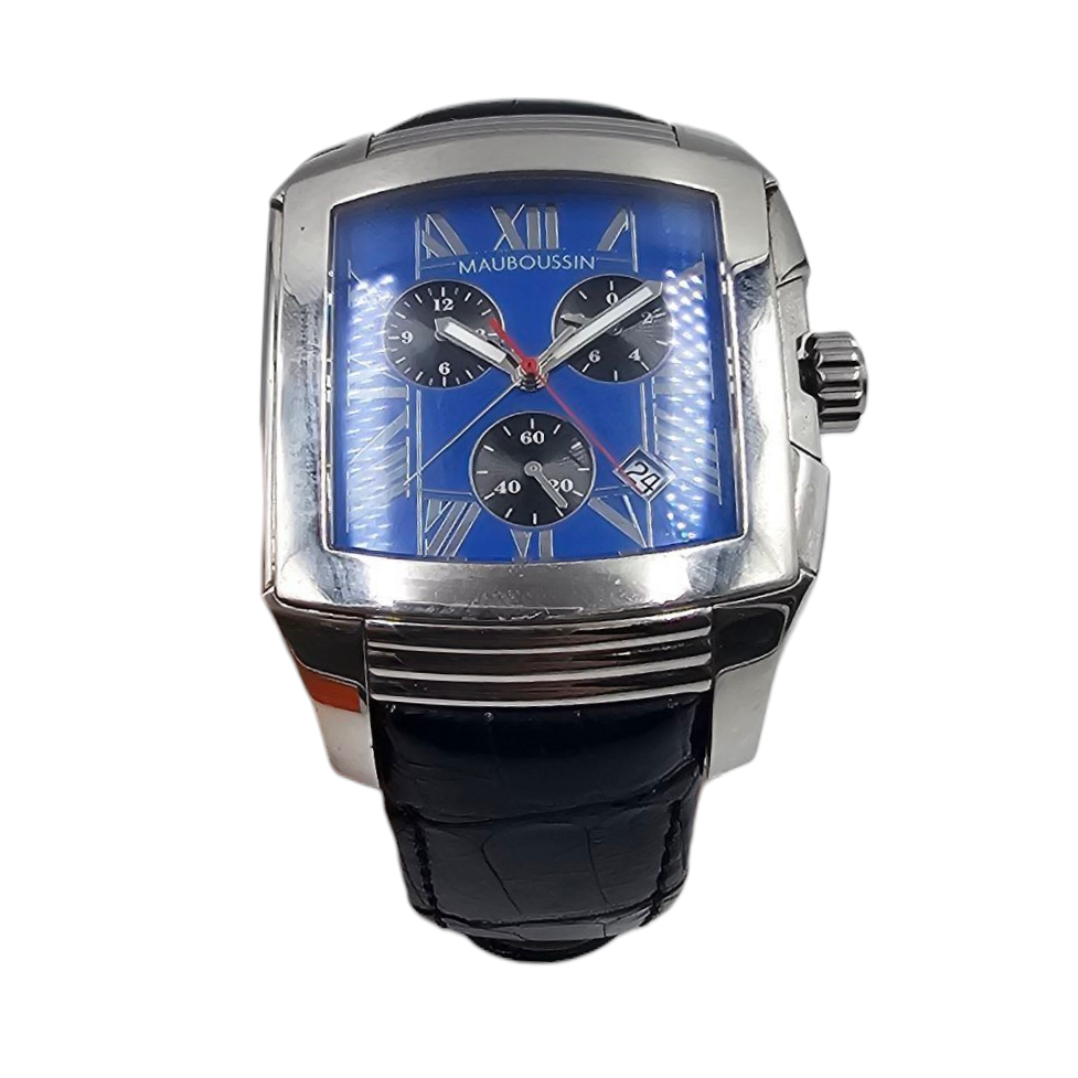 MAUBOUSSIN MONTRE DELIT DELIRANTE BLEUE (1471-R906) A QUARTZ + POCHON