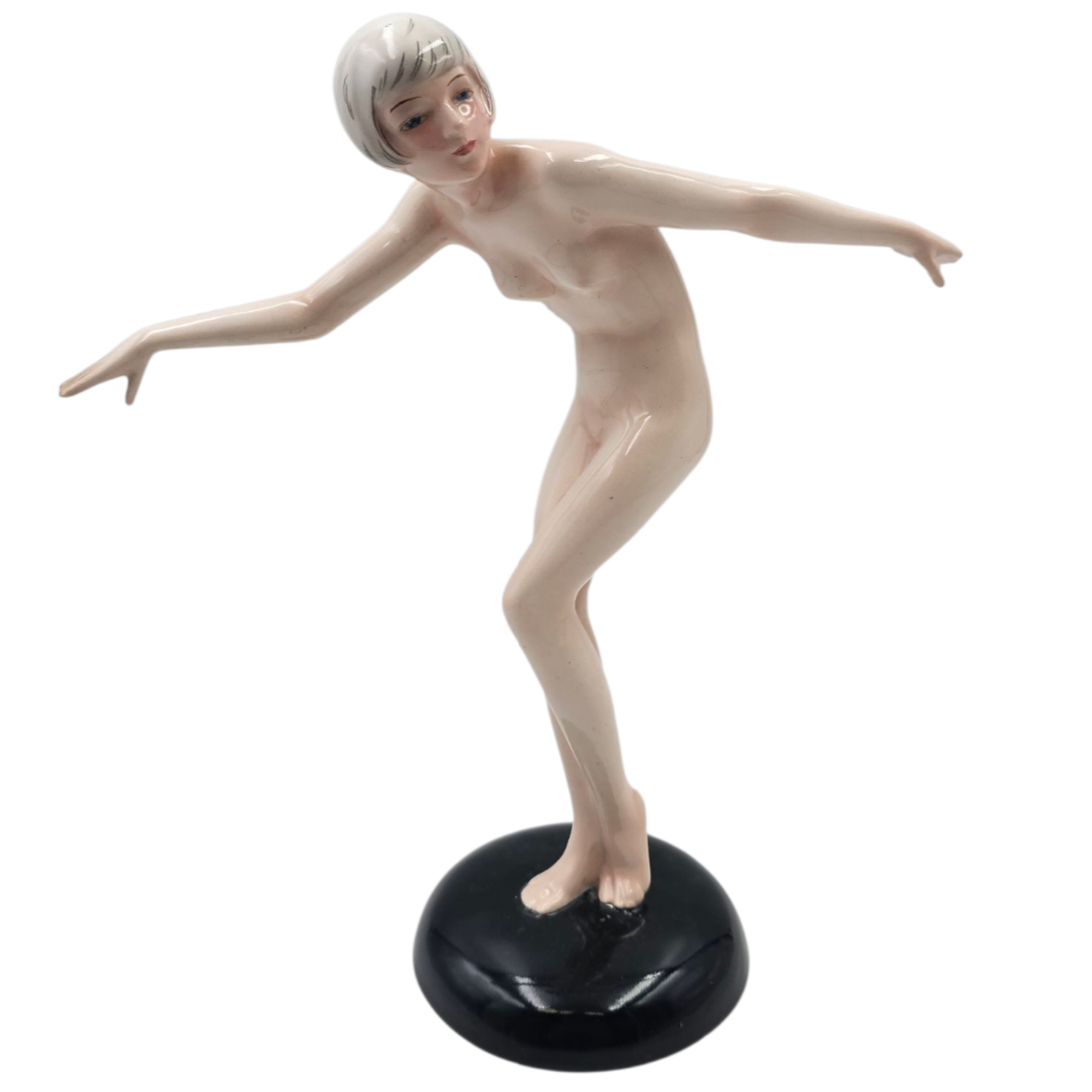 FRIEDRICH GOLDSCHEIDER FEMME NUE ART DECO H 29 CM