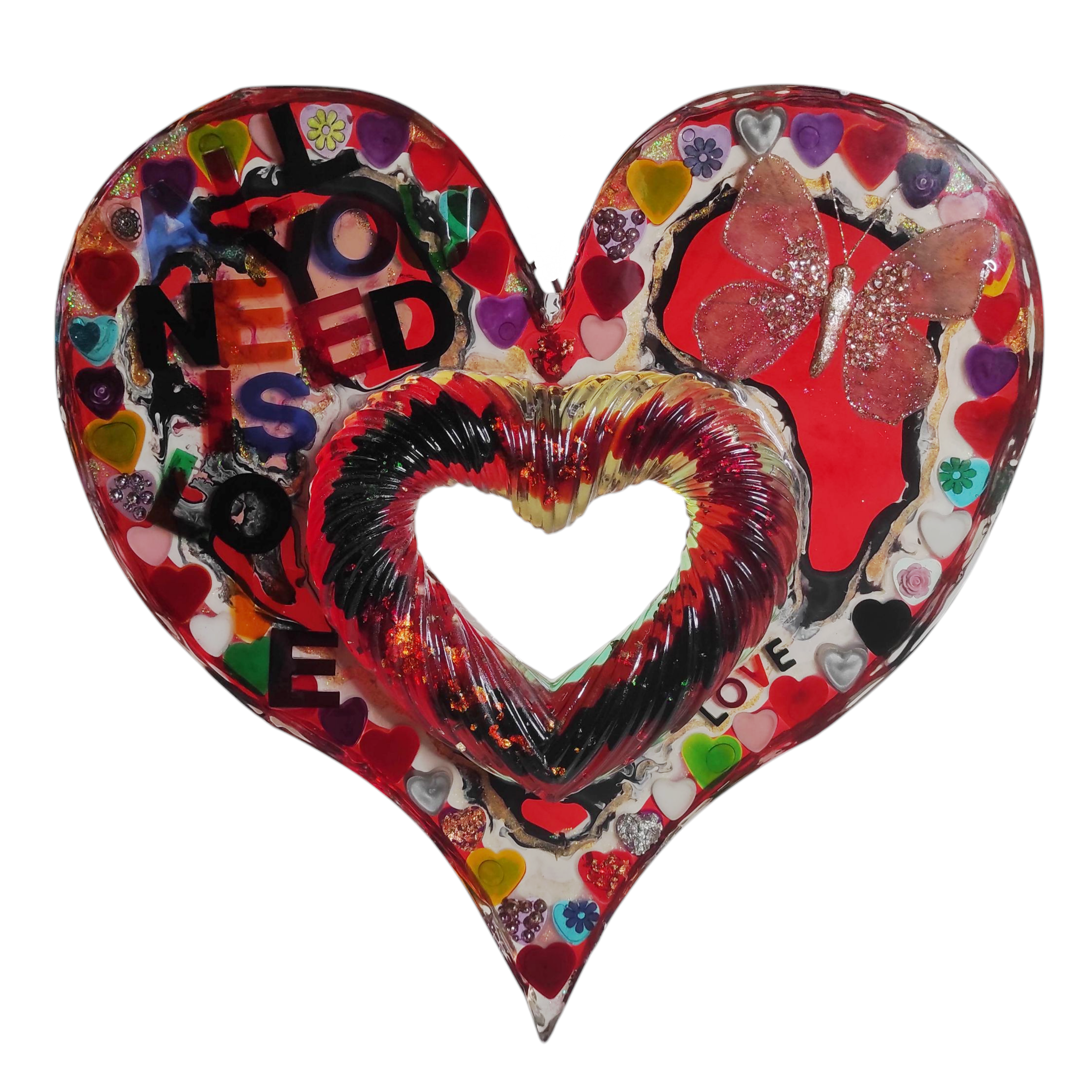 CLAUDE MORABITO SCULPTURE ALL YOU NEED IS LOVE