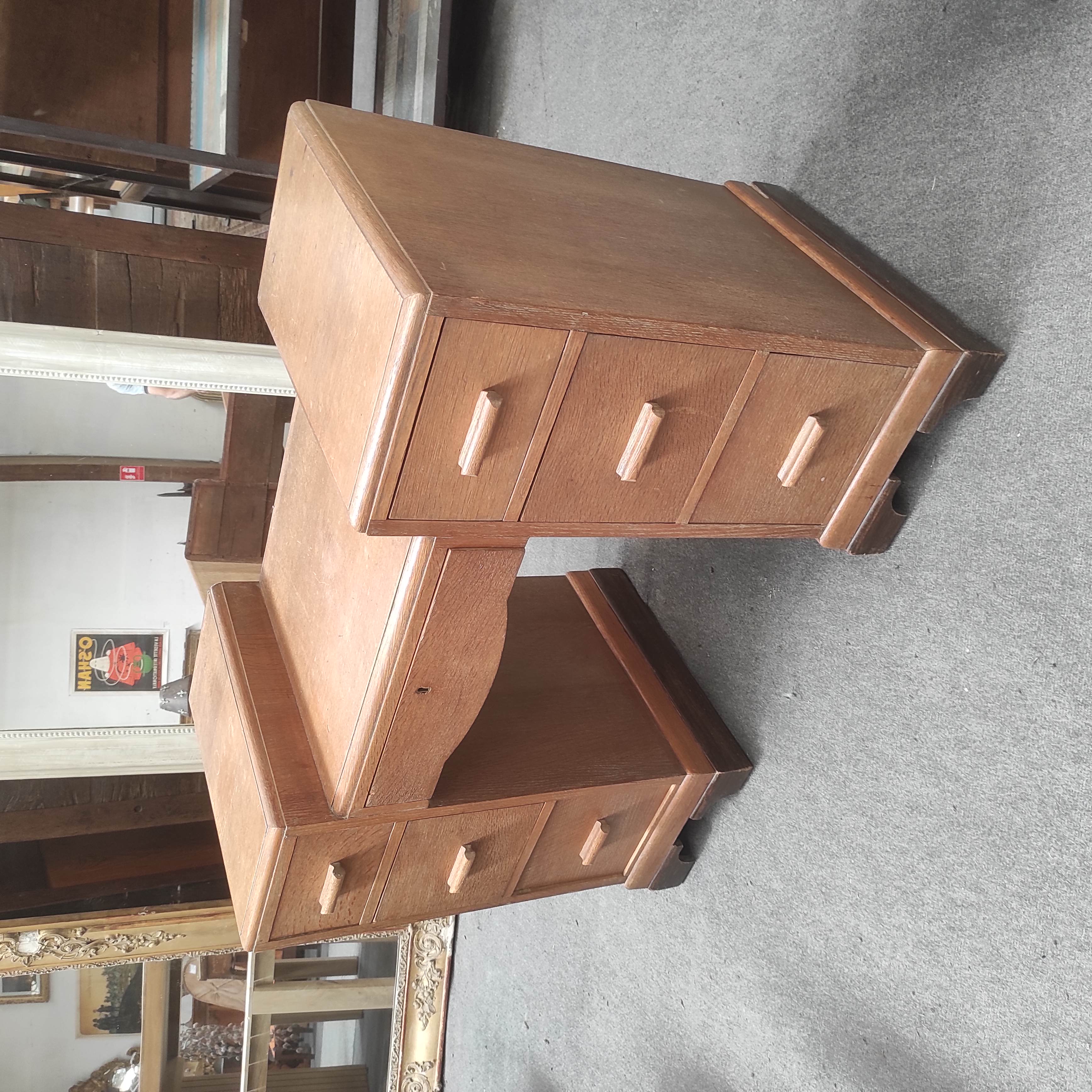 BUREAU ART DECO 7 TIROIRS 98/72/48 CM