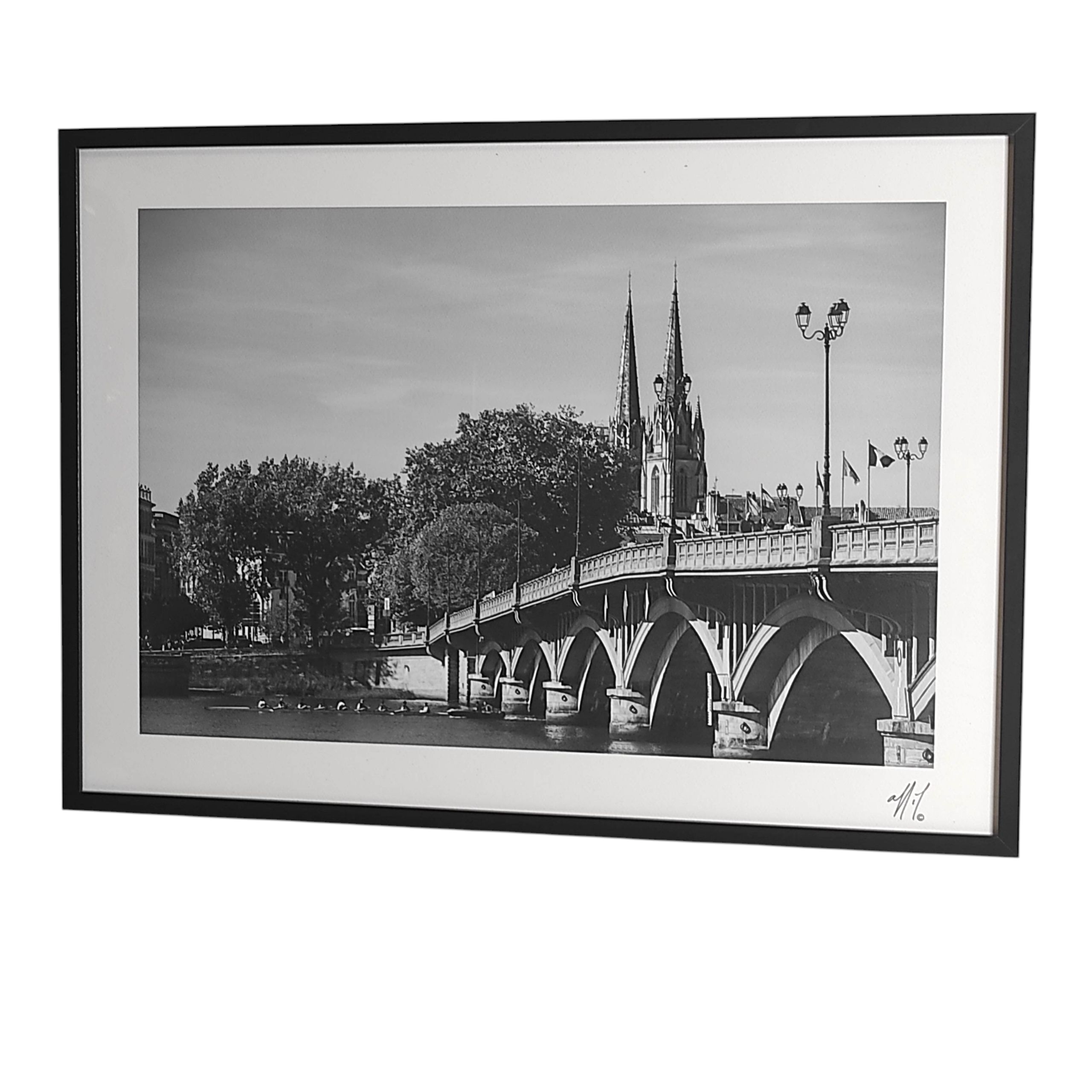 TIRAGE PHOTO L AVIRON SUR L ADOUR A BAYONNE 72 x 52 CM