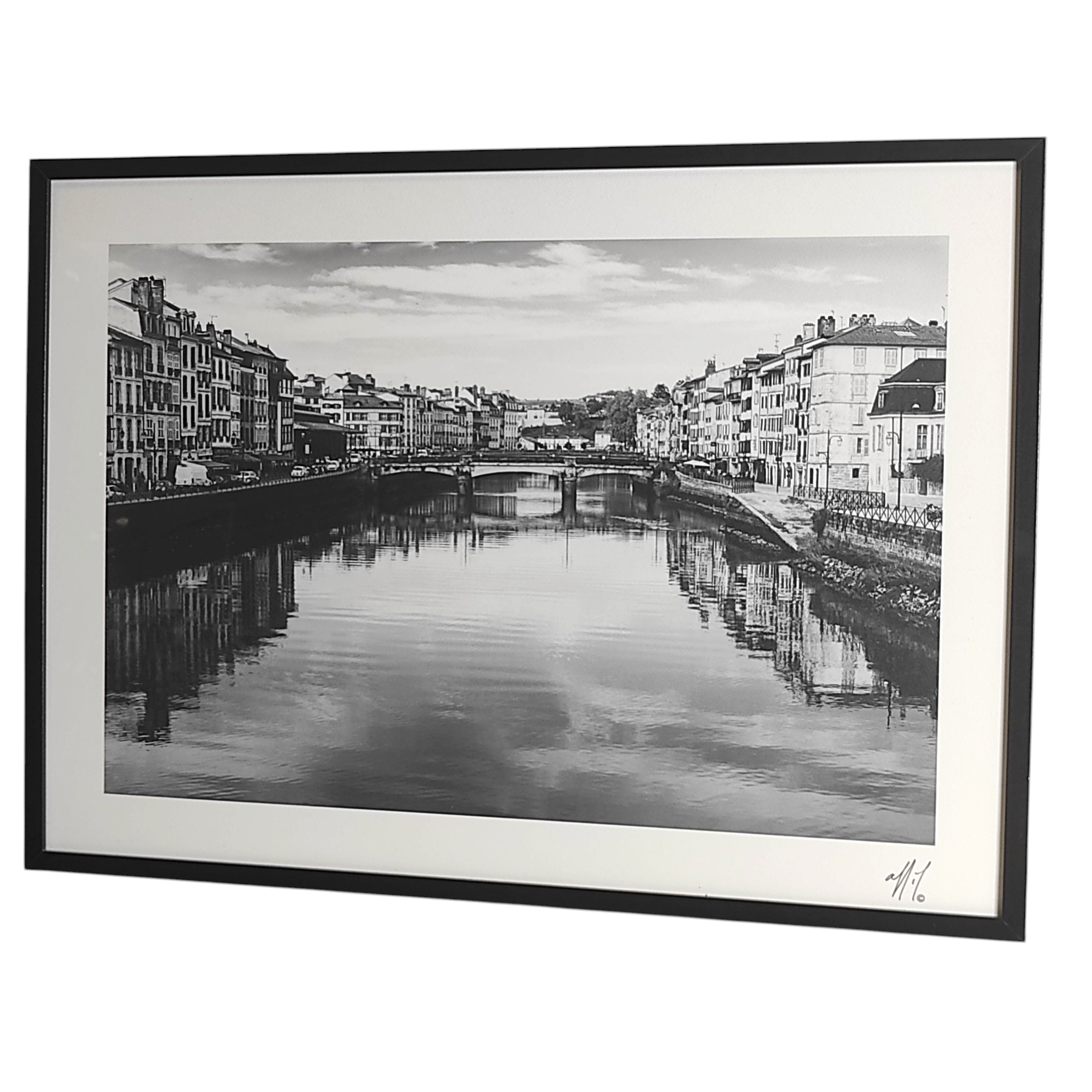 TIRAGE PHOTO VUE DE LA NIVE ET DU PETIT BAYONNE 72 x 52 CM