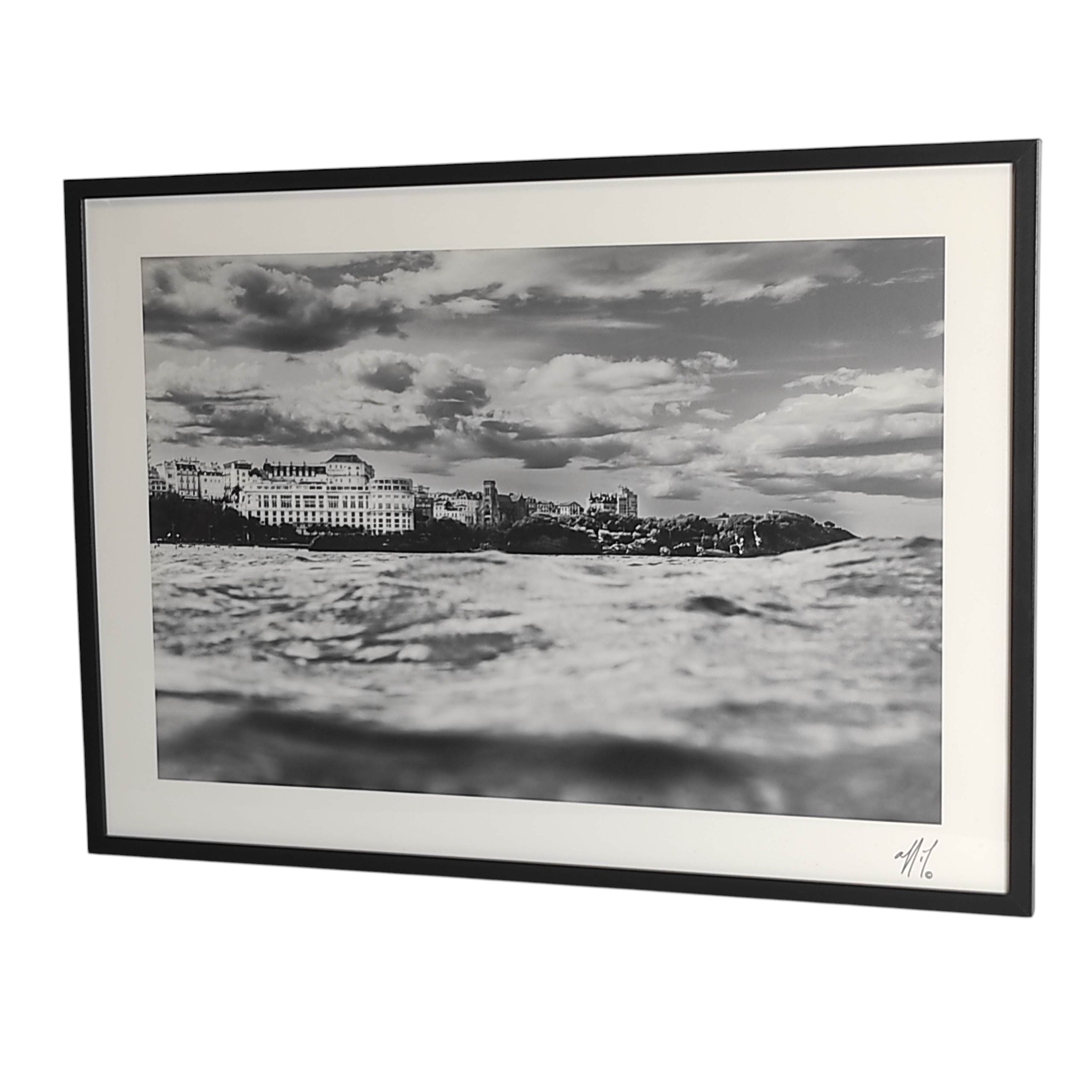 TIRAGE PHOTO LA GRANDE PLAGE VUE DE LA MER 72 x 52 CM