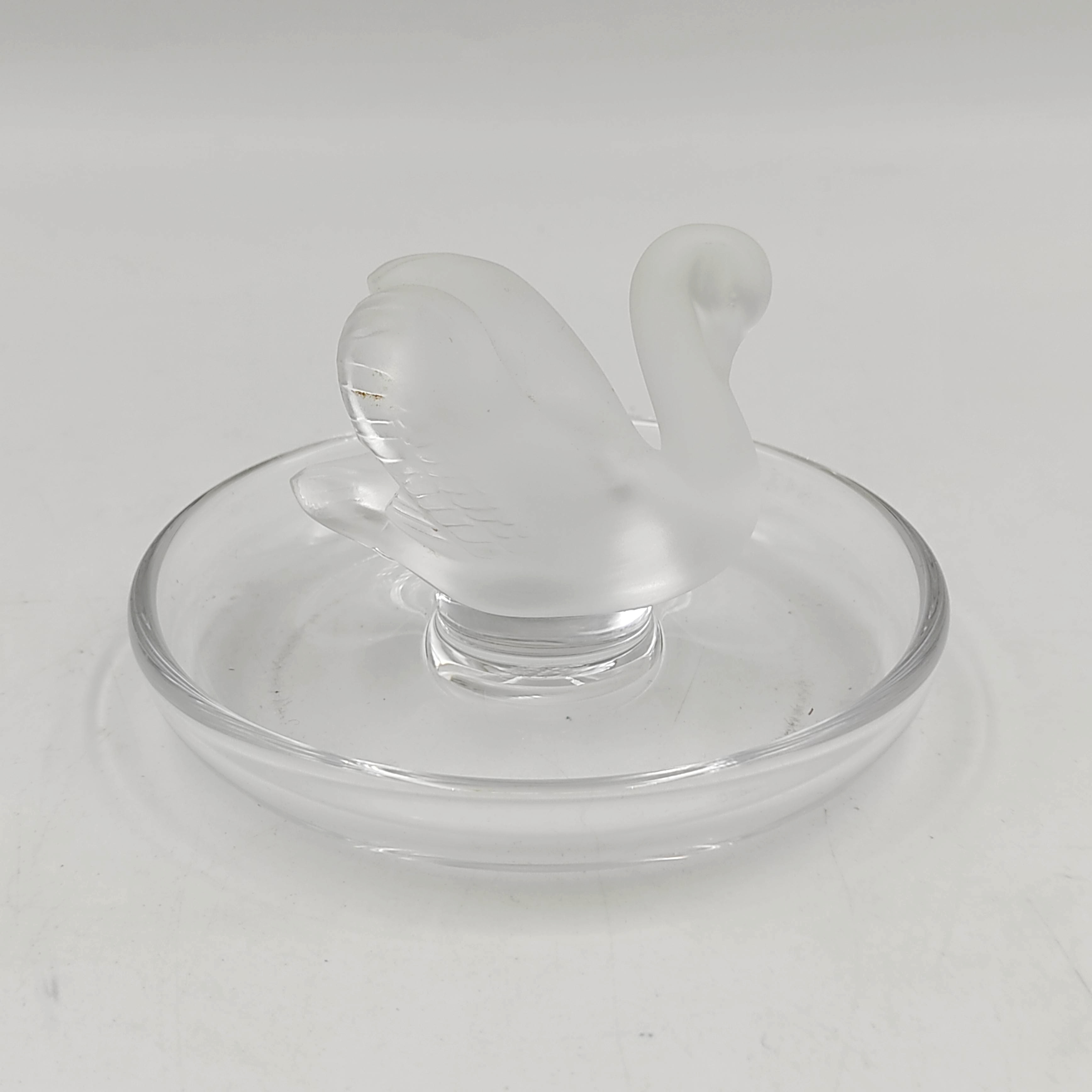 LALIQUE BAGUIER LE CYGNE EN CRISTAL