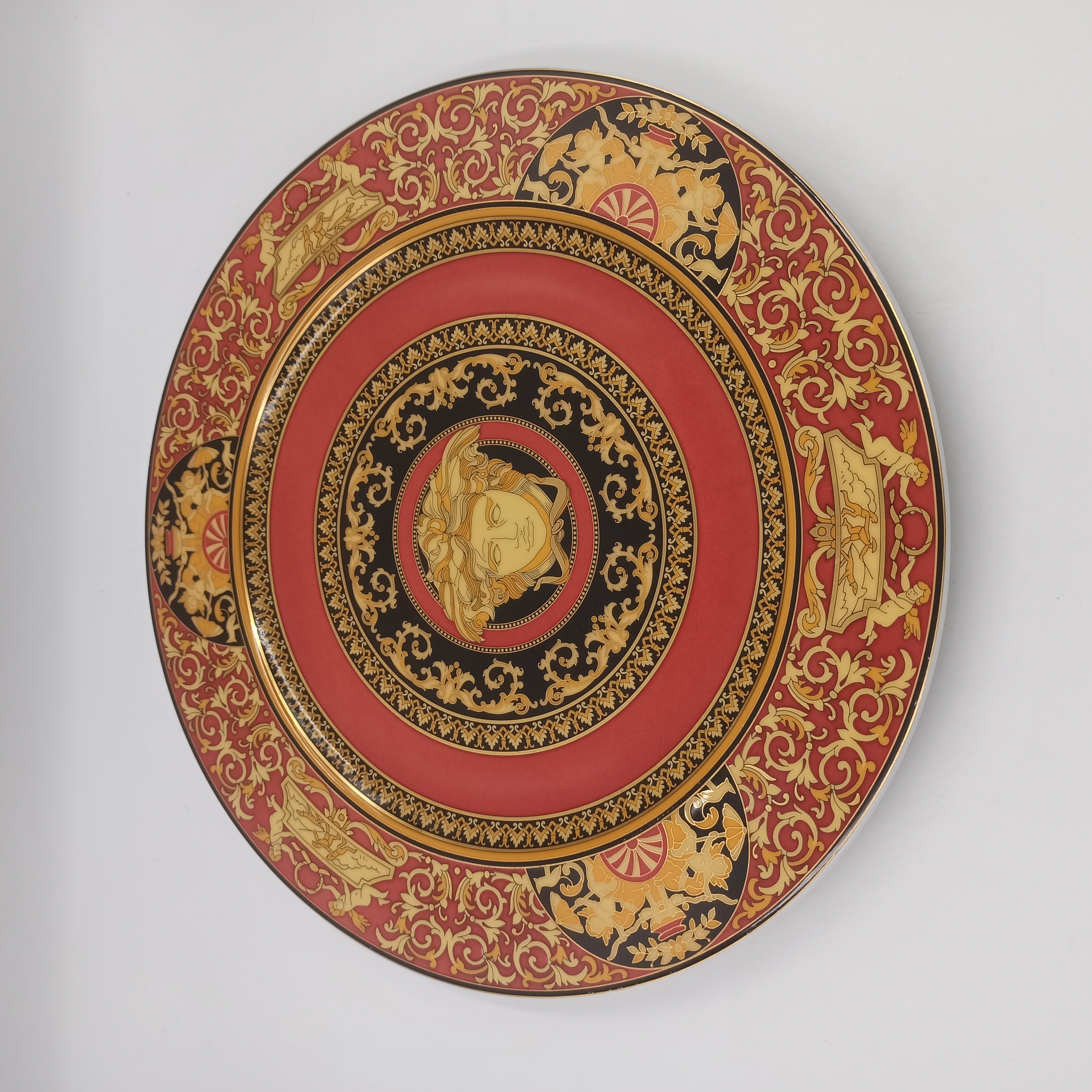 VERSACE MEDUSA ROSSO PLAT EN PORCELAINE DE ROSENTHAL 30 CM
