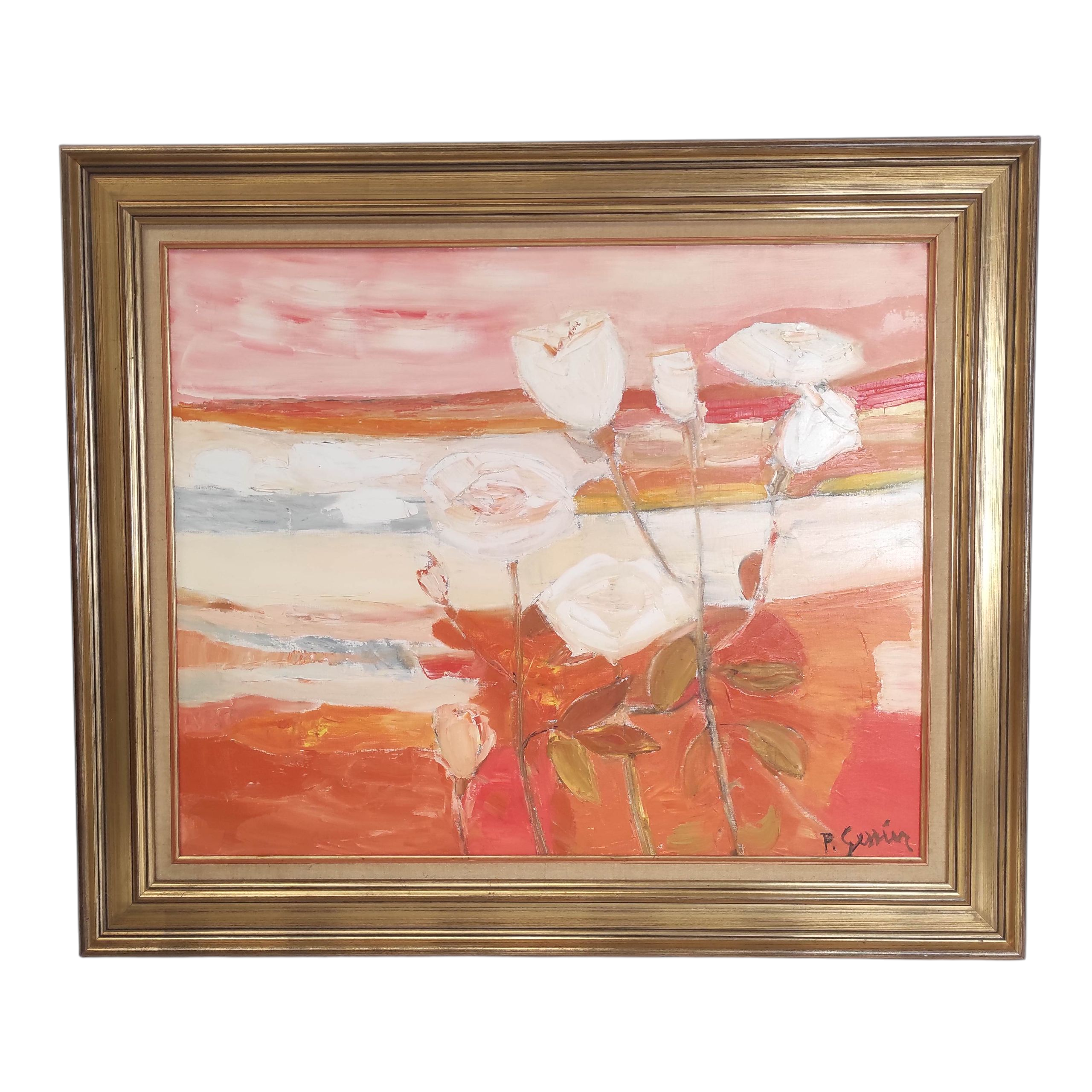 PIERRE GESSIER HST BOUQUET DE FLEURS 73 x 60 CM HC