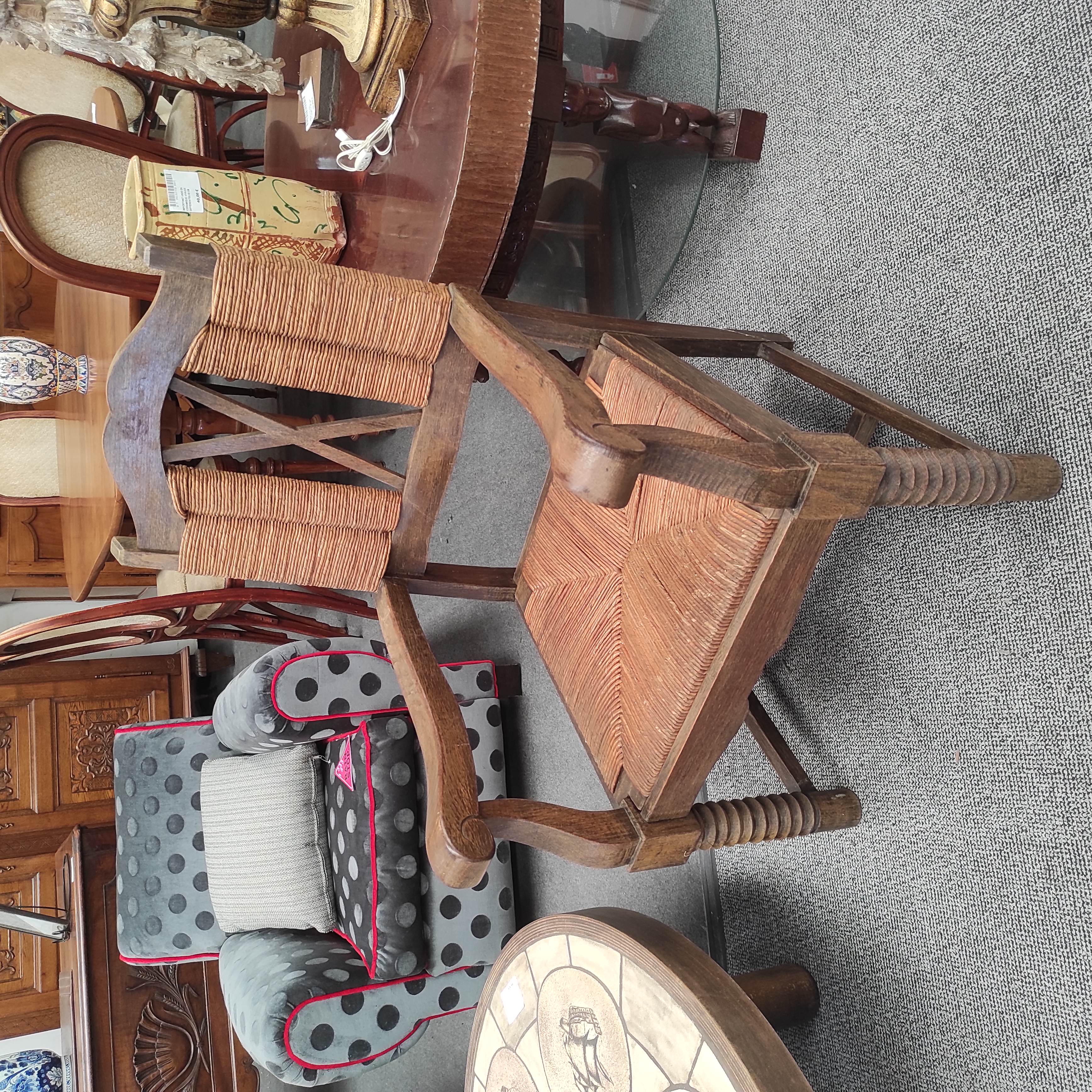 FAUTEUIL PAILLE NEOBASQUE 58/94/54 CM