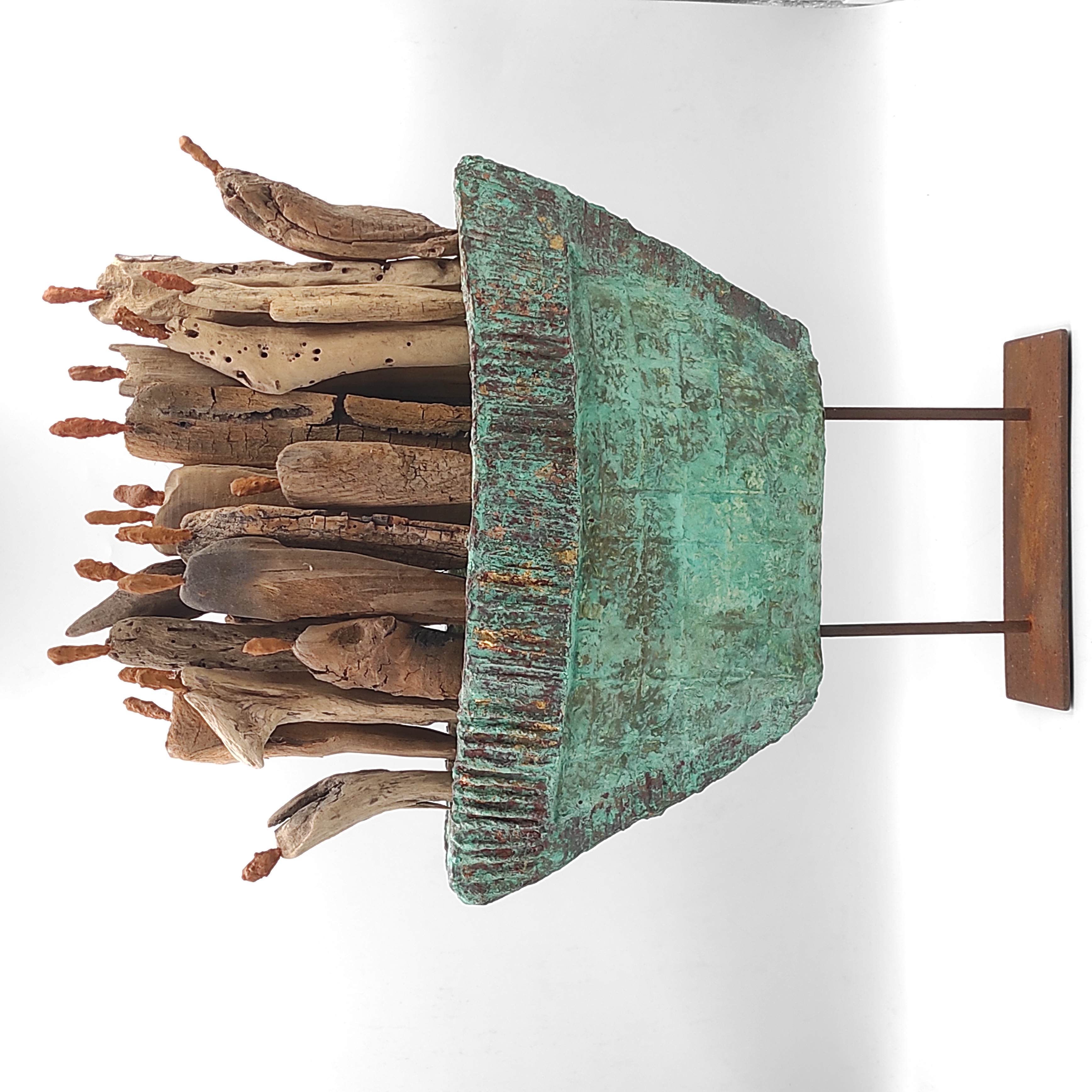 SCULPTURE EN BOIS FLOTTE MONOGRAMME INTERIEUR 33/45 CM