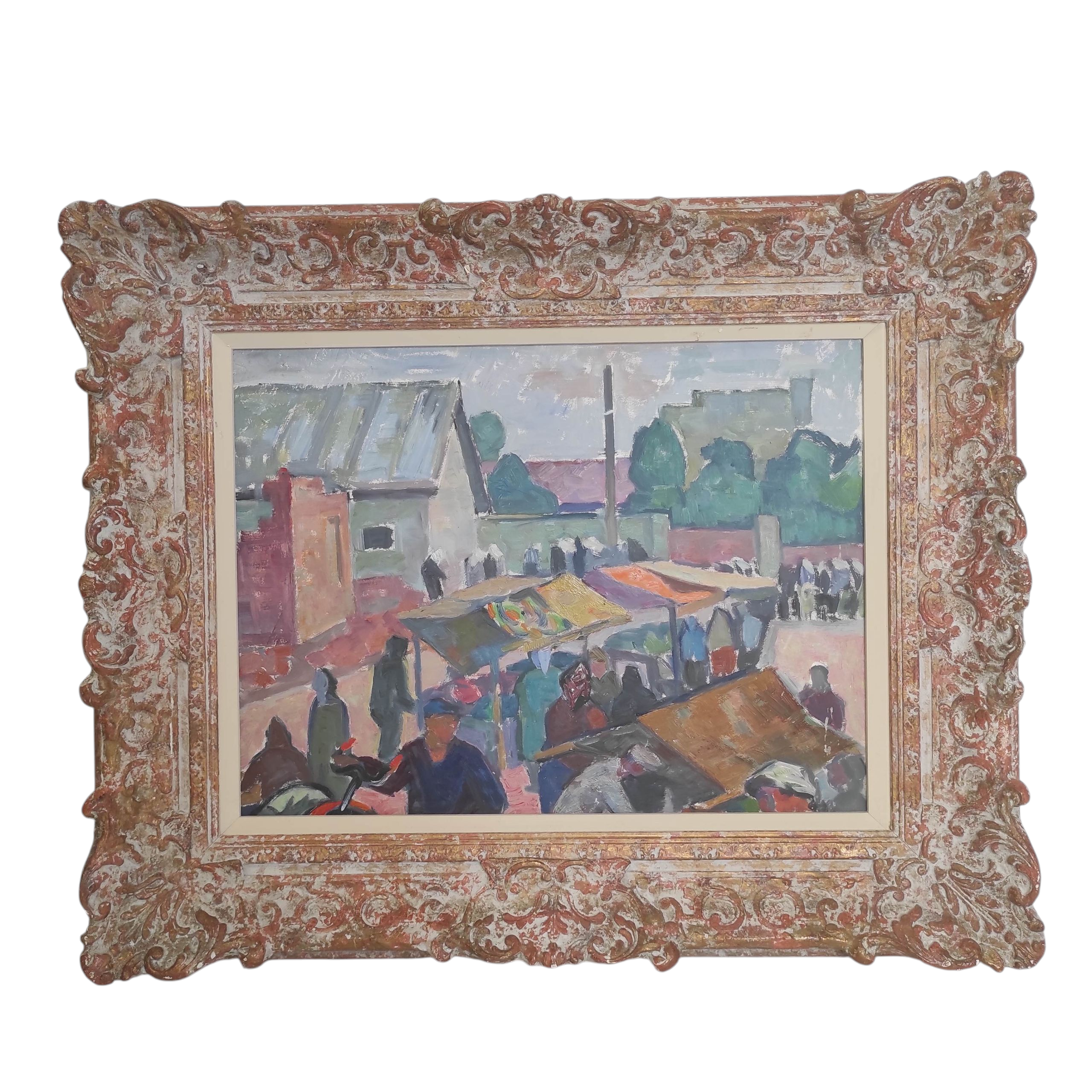 HSP SCENE DE MARCHE 1948 45 x 35 CM
