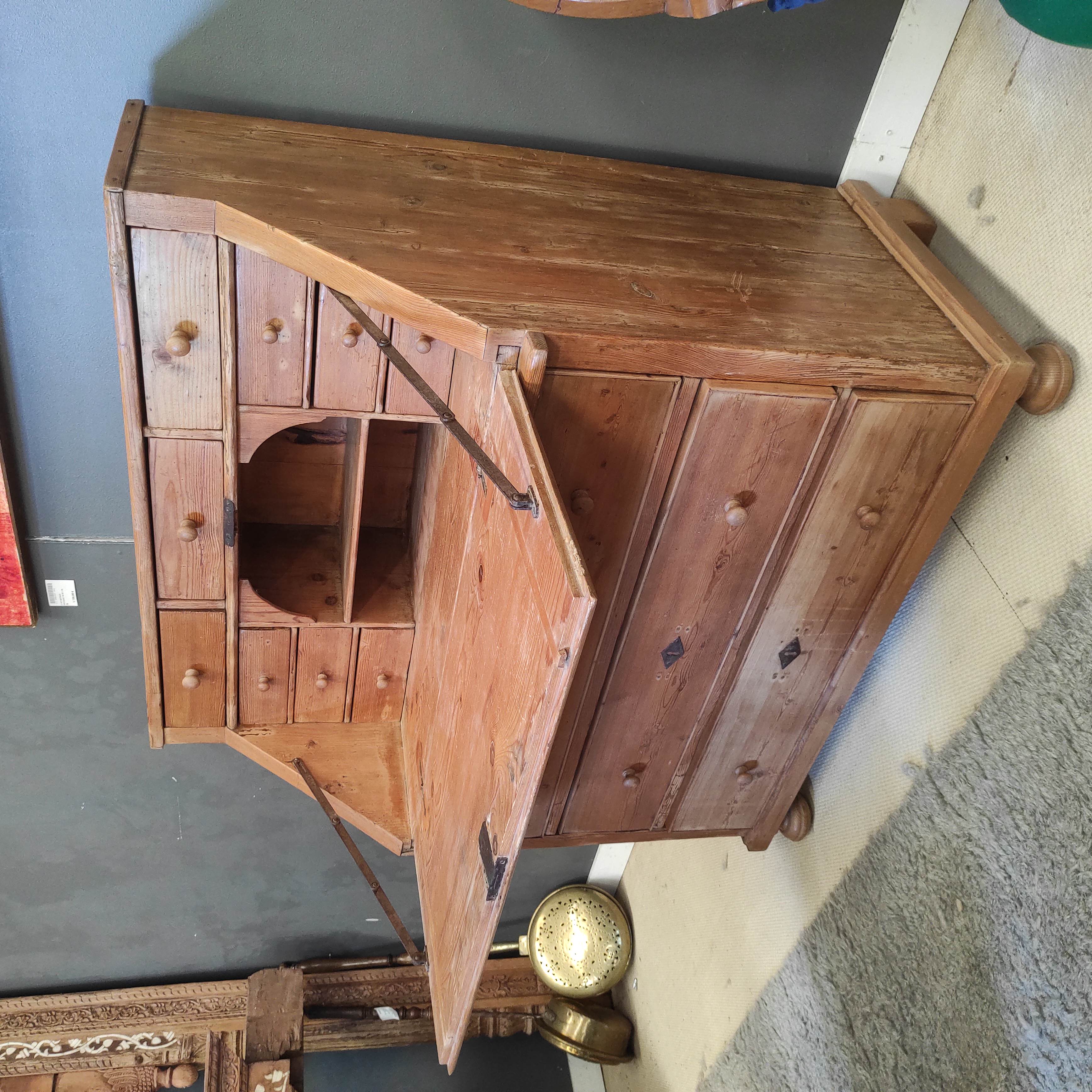 SECRETAIRE ANGLAIS 6 TIROIRS 104/120/57 CM 