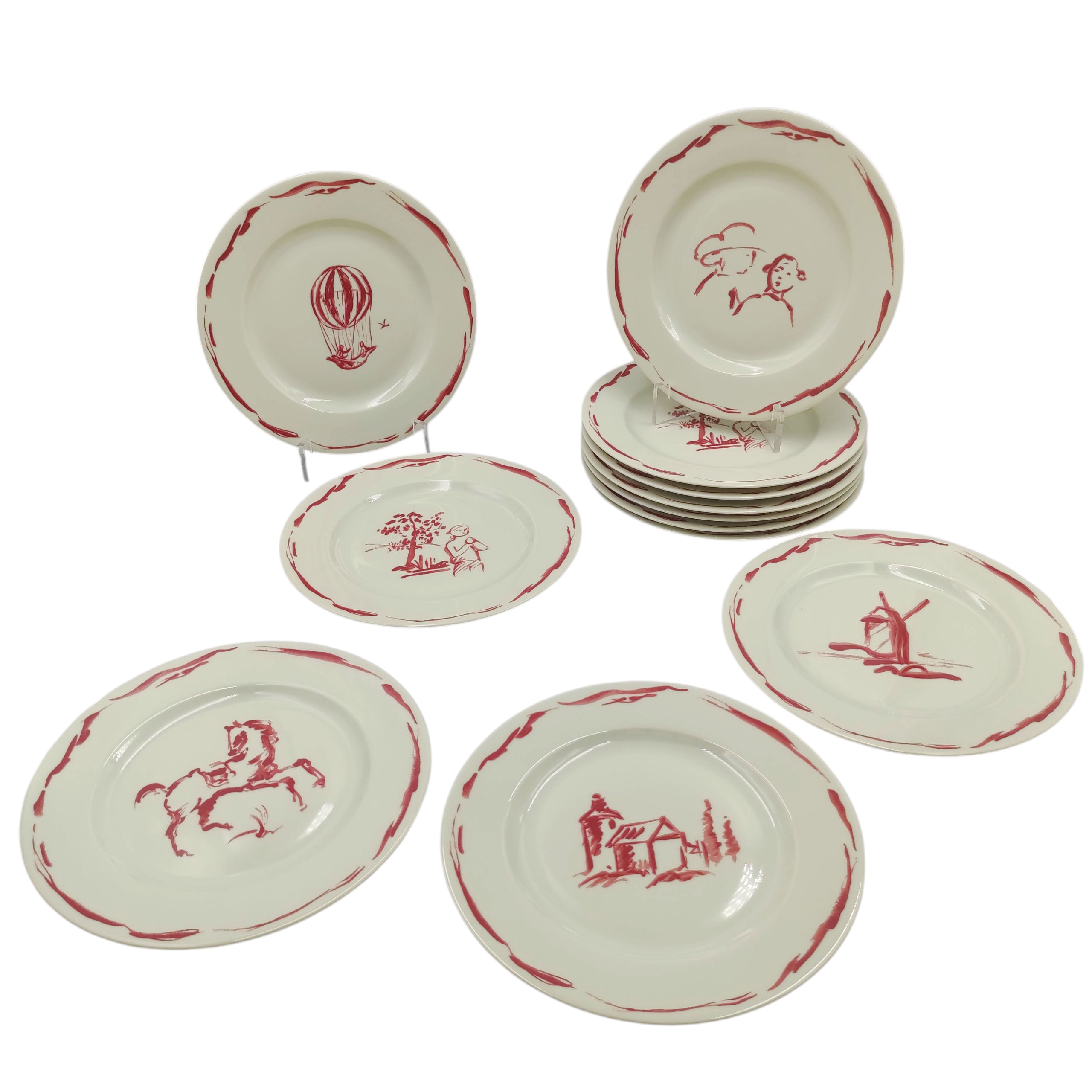 PATRICK FREY LIMOGES MODELE GONESSE 12 ASSIETTES DIAM 22 CM