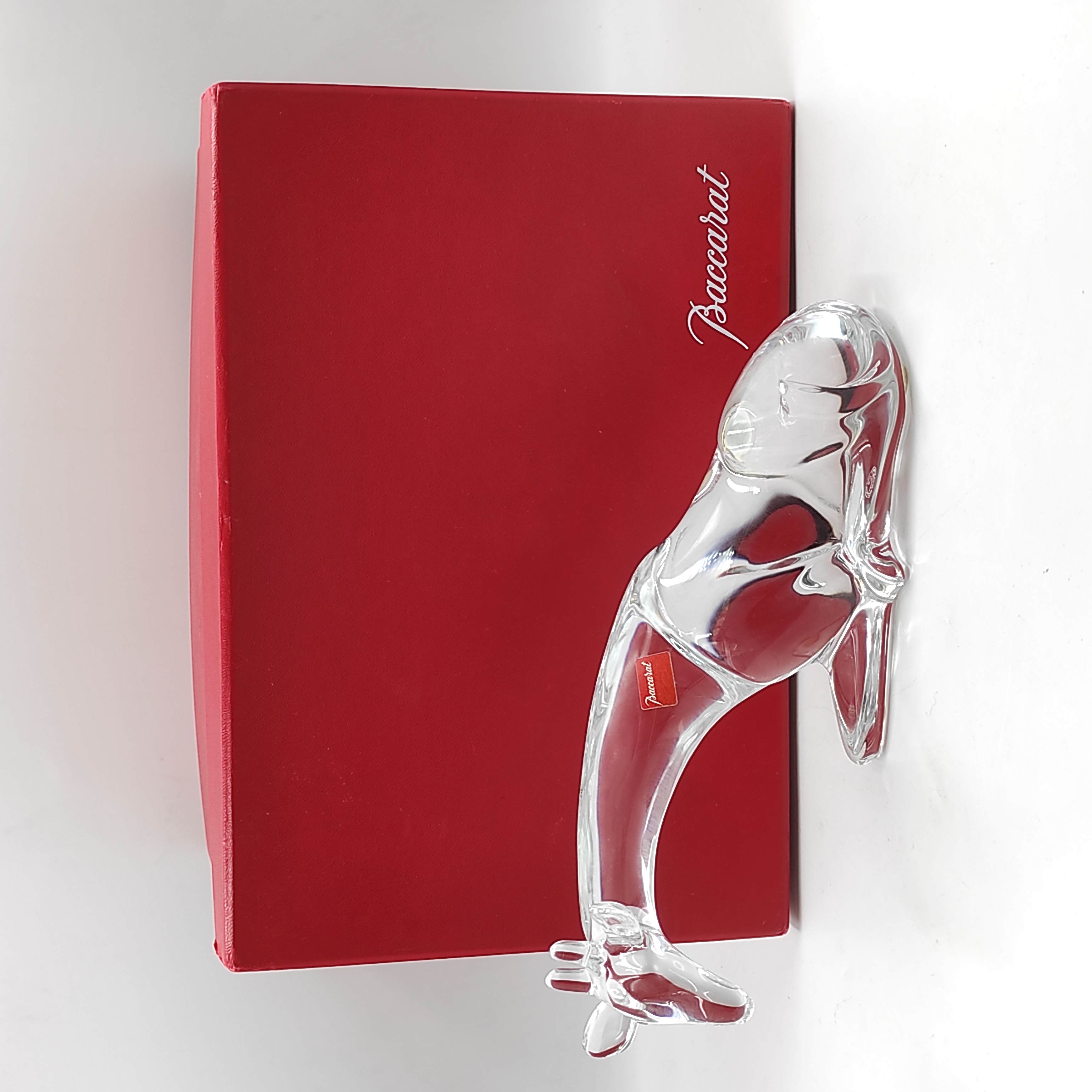 BACCARAT ET LOET GIRAFE EN CRISTAL STYLISEE 22 CM + BOITE