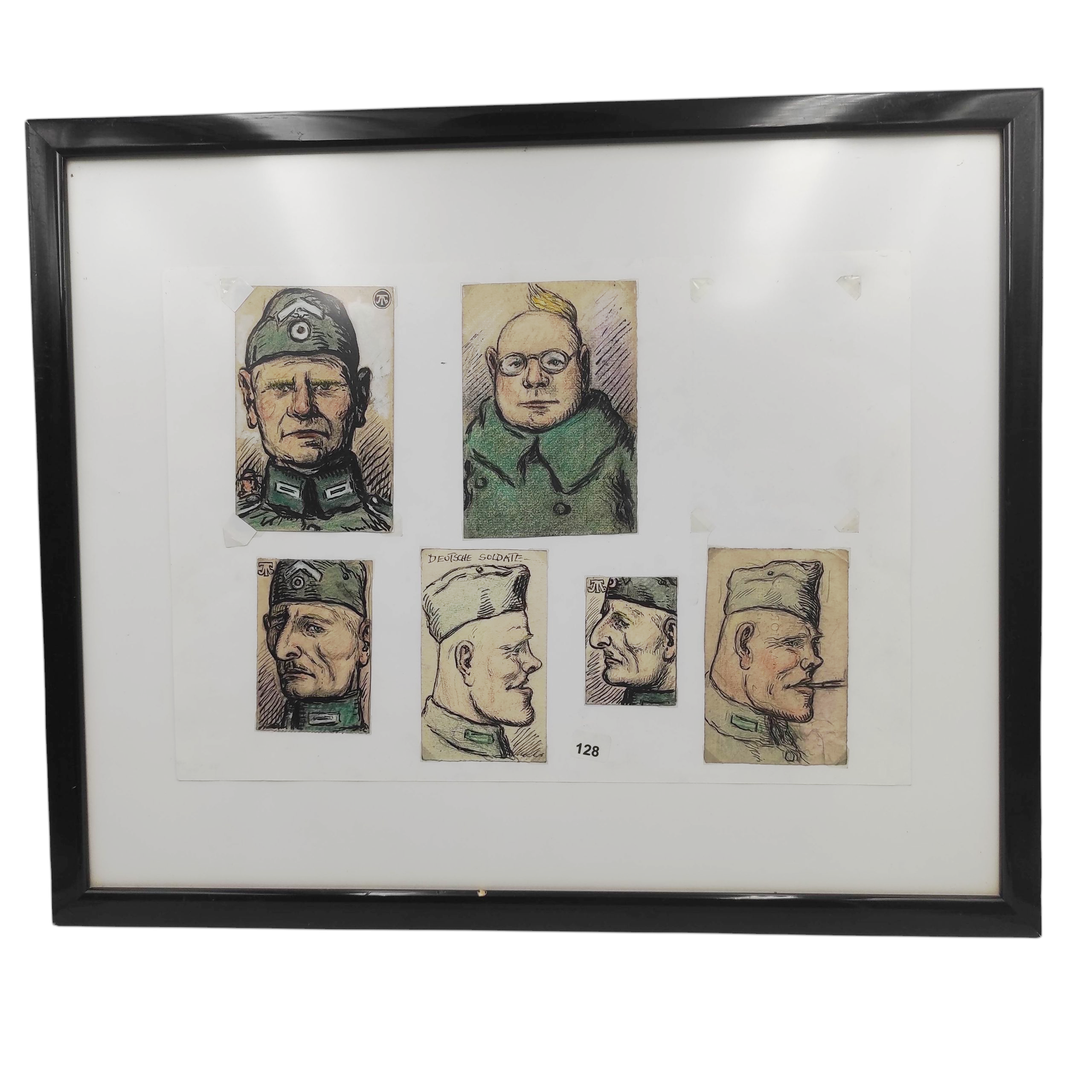 PABLO TILLAC SERIE DE 5 DESSINS DE SOLDATS ALLEMANDS