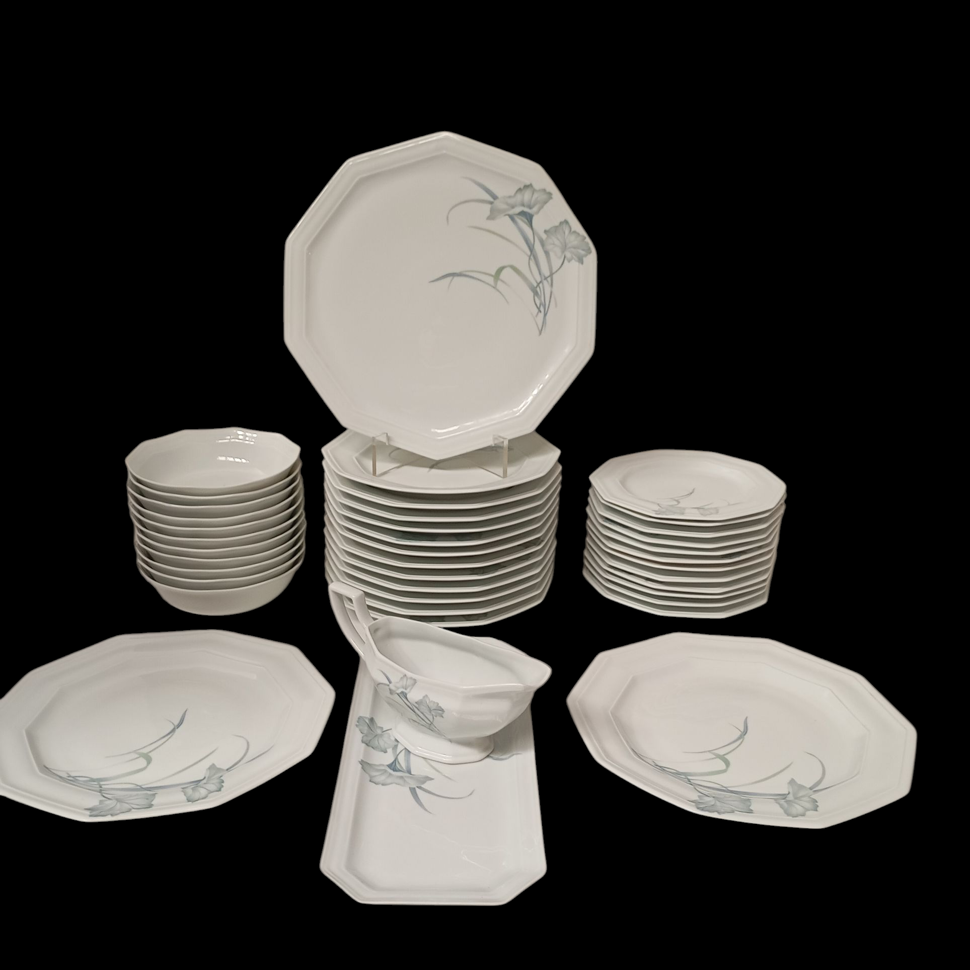 LIMOGES SERVICE DE TABLE A DECOR DE LISERON (1 ECLAT)