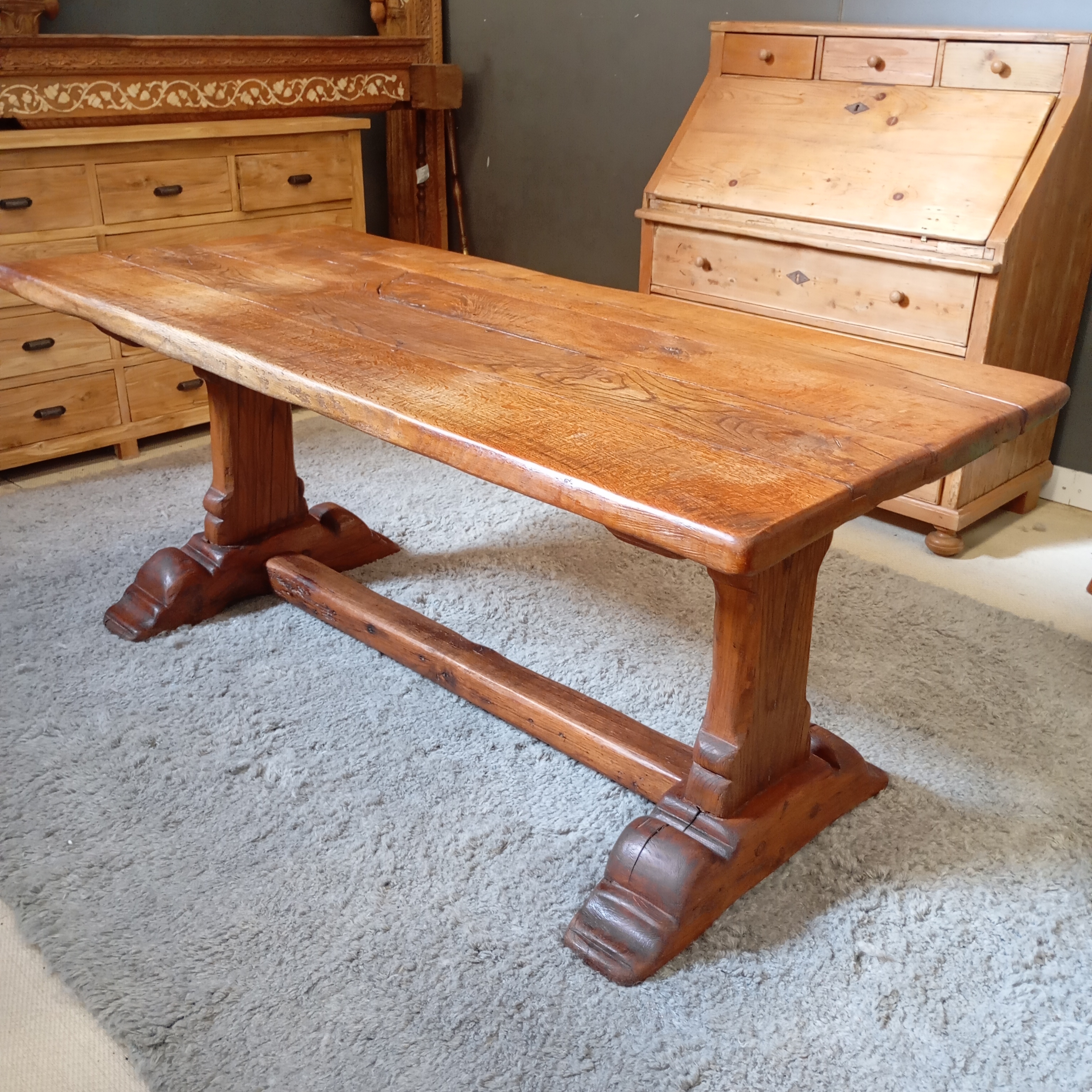 TABLE MONASTERE EN CHENE 175 x 80 x 75 CM