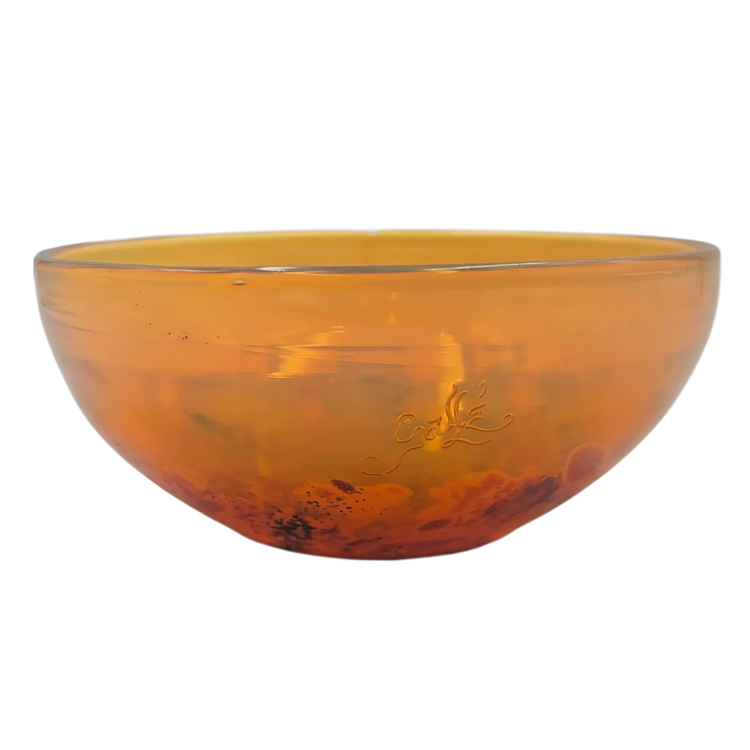 GALLE COUPELLE EN VERRE MARMOREEN DIAM 13 CM H 6 CM