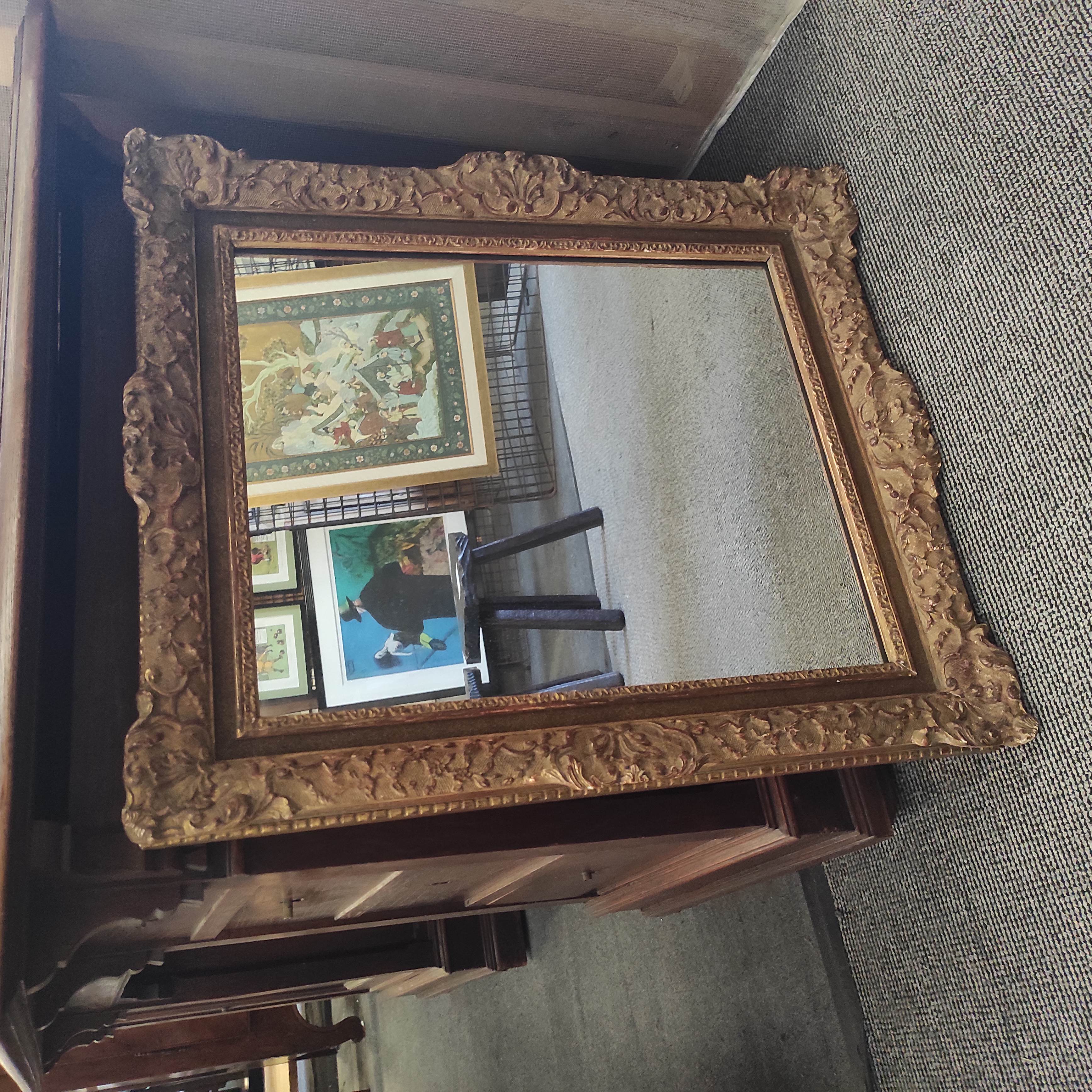 MIROIR AU PLOMB ENCADRE 62/73 CM