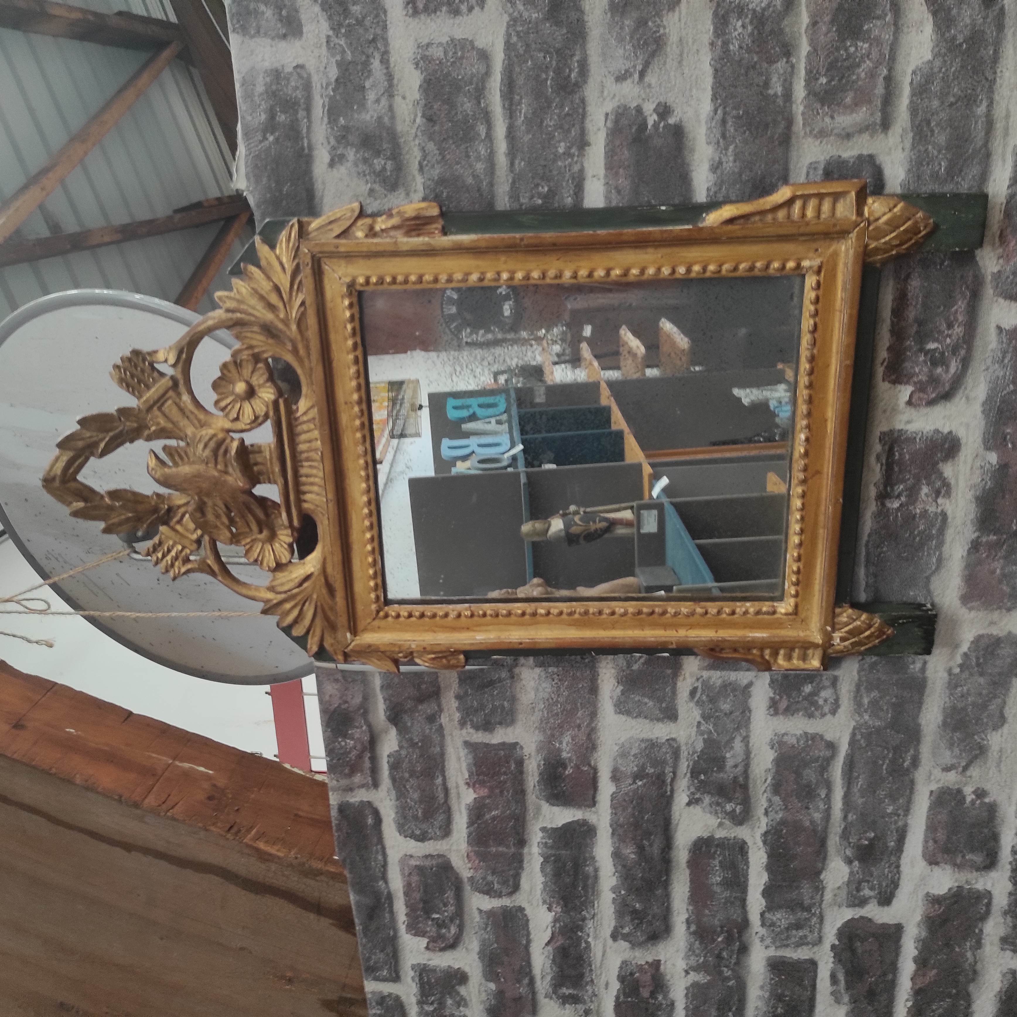PETIT MIROIR LOUIS XVI A DECOR DE CARQUOIS 65 x 35 CM