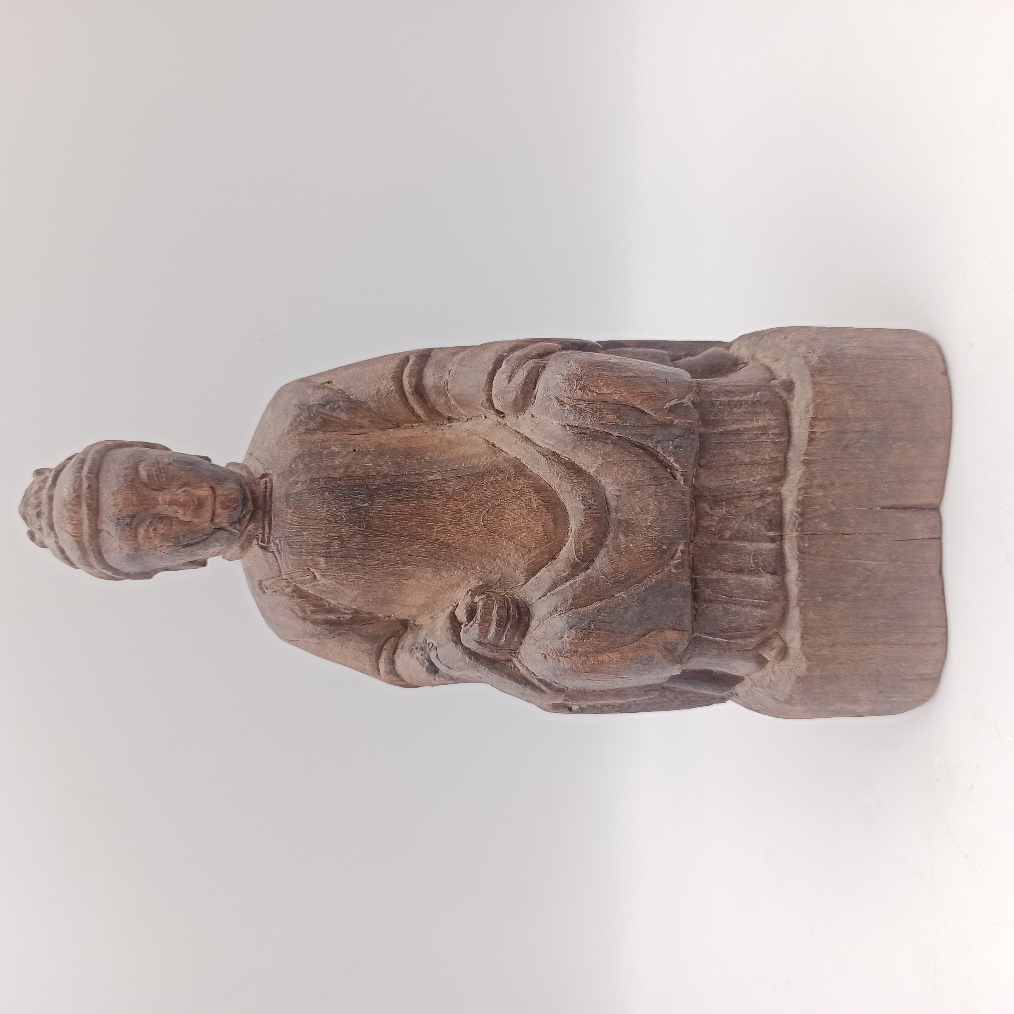 STATUETTE ANCIENNE CHINOISE EN BOIS H 20 CM