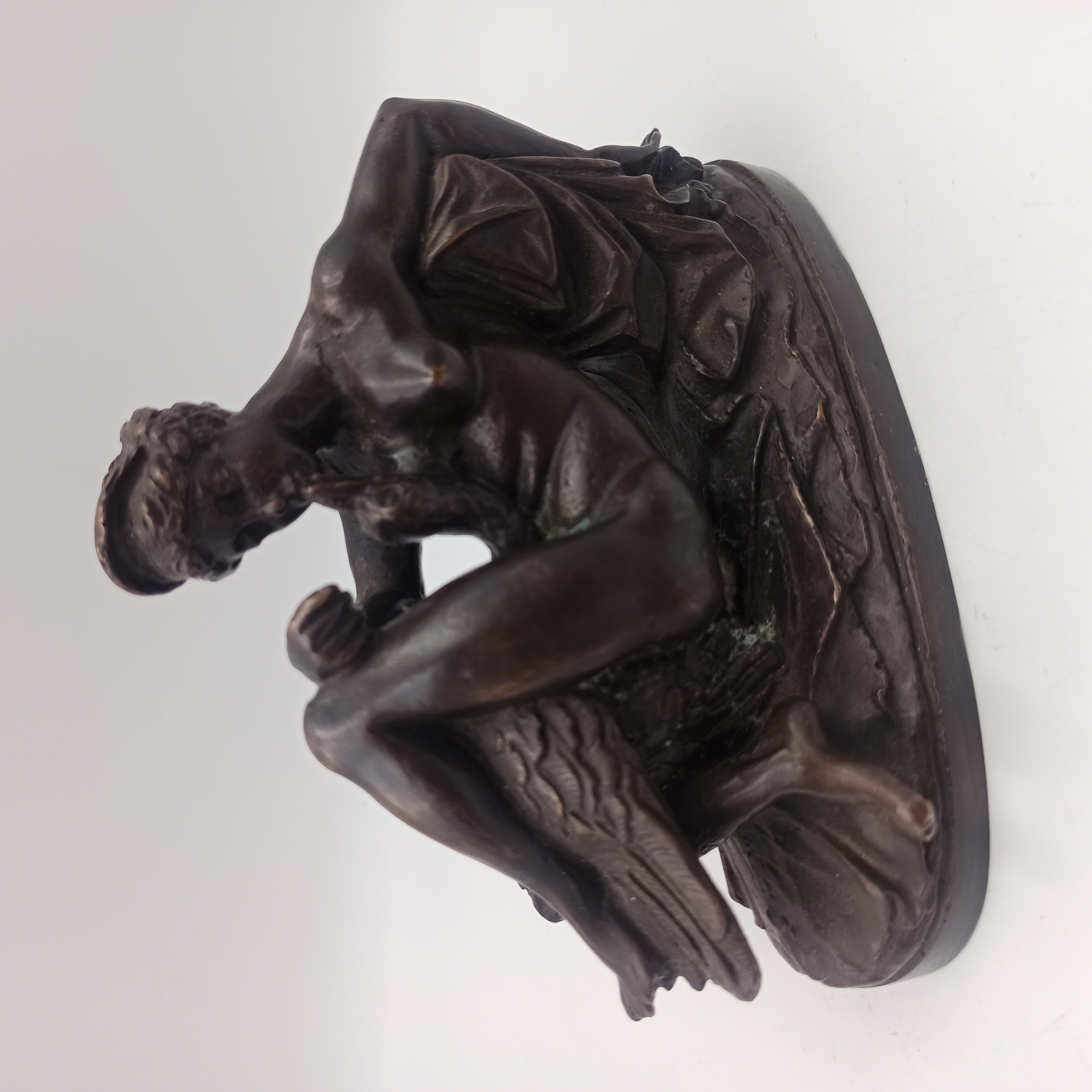 BRONZE ANCIEN LE BAISER DE ZEUS A LEDA 14 x 10 CM