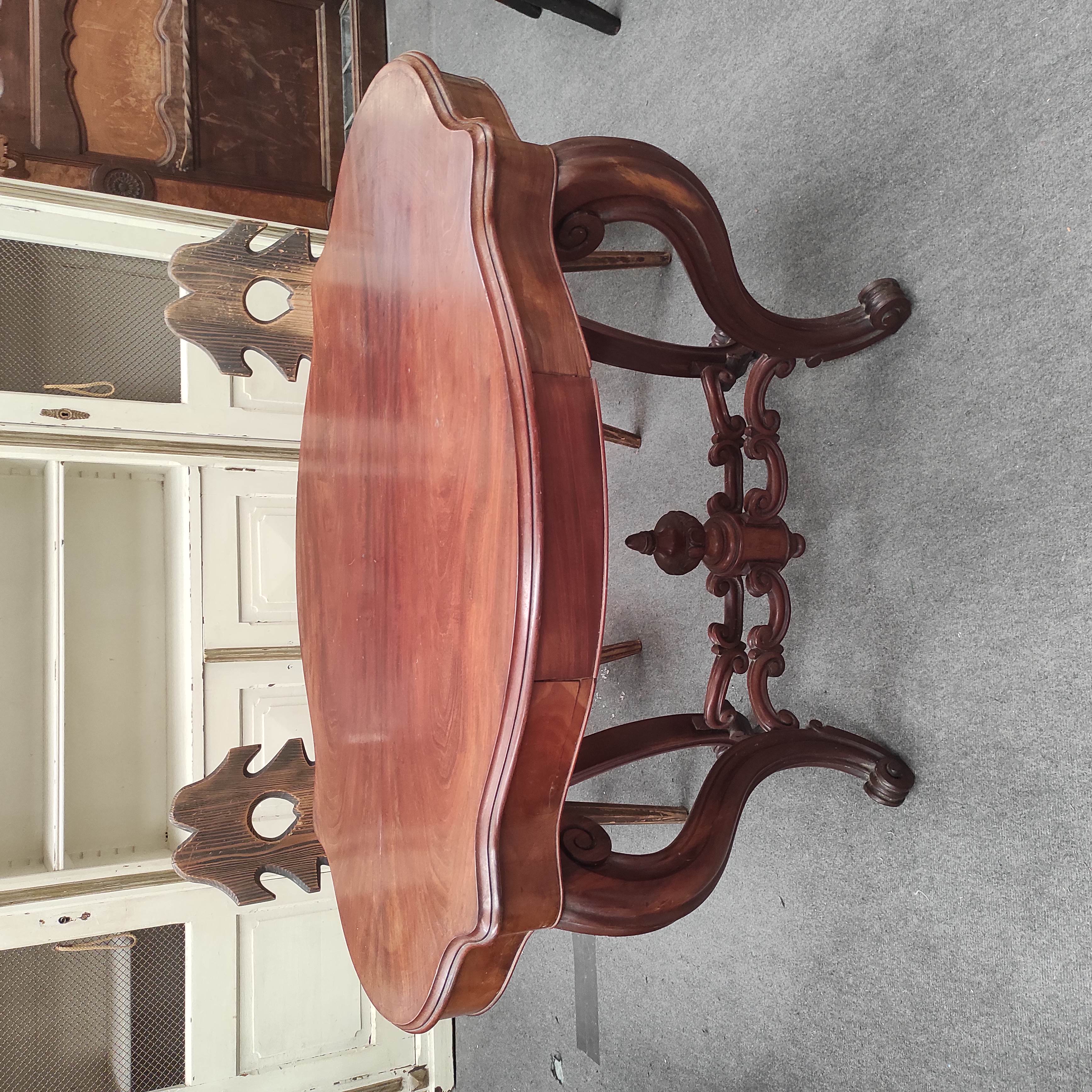 TABLE VIOLON 2 TIROIRS 115/71/74 CM ENTRETOISE TOUPIE 