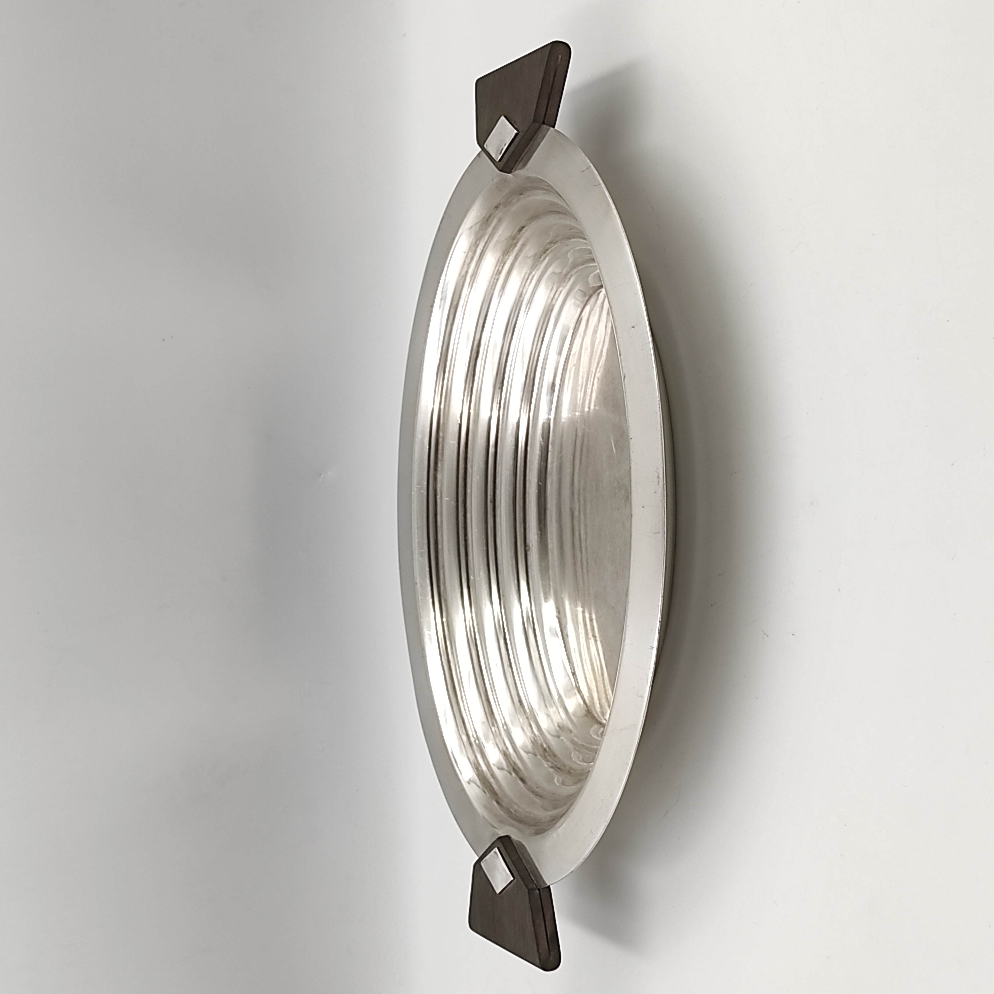 LUC LANEL CHRISTOFLE PANIER EN METAL ARGENTE ART DECO
