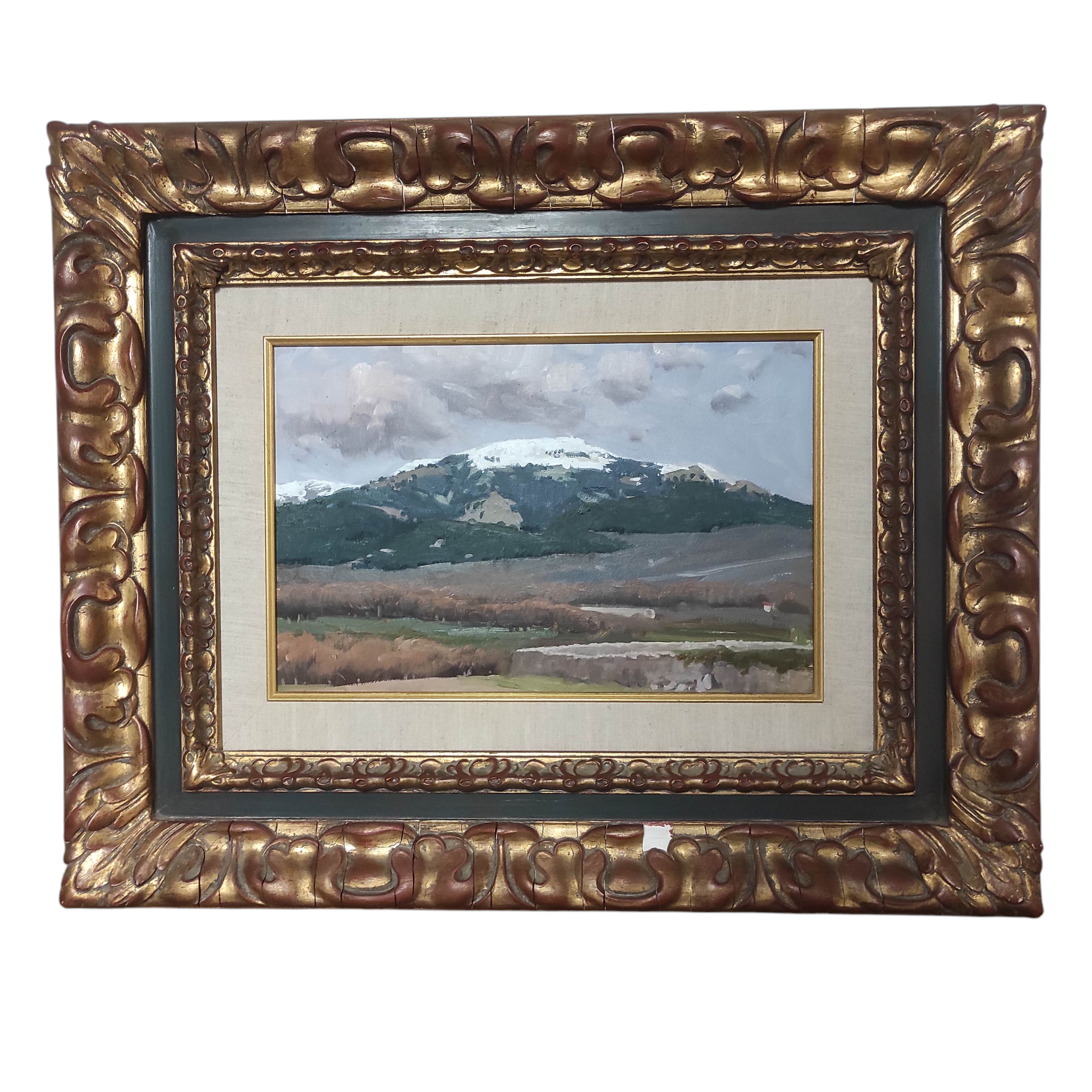HST ENCADREE PAYSAGE DE MIRAFLORES DE LA SIERRA 41/27 CM 