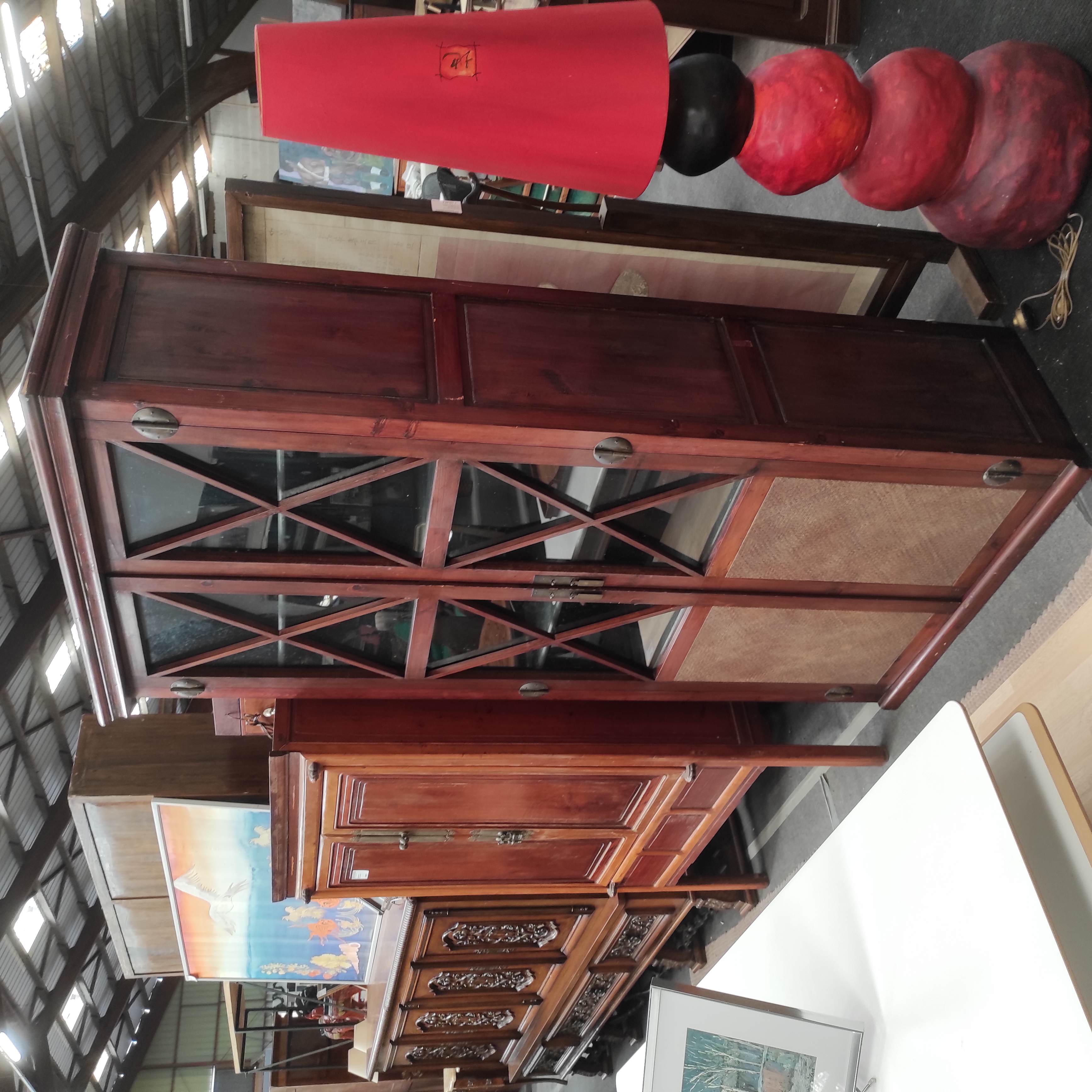 VITRINE 2 PORTES 215/110/50 CM STYLE COLONIAL