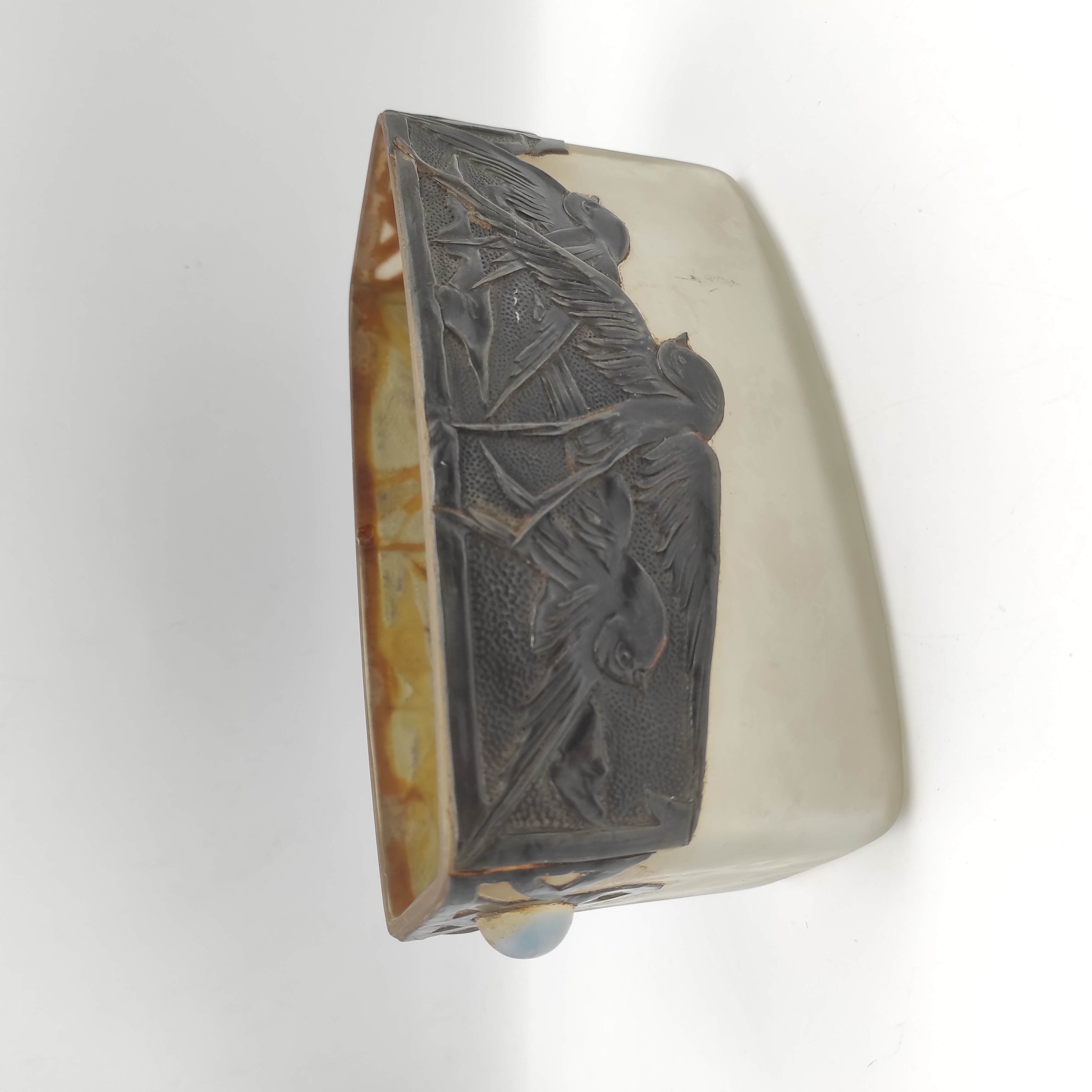 VASE EN PATE DE VERRE ART NOUVEAU 20 CM