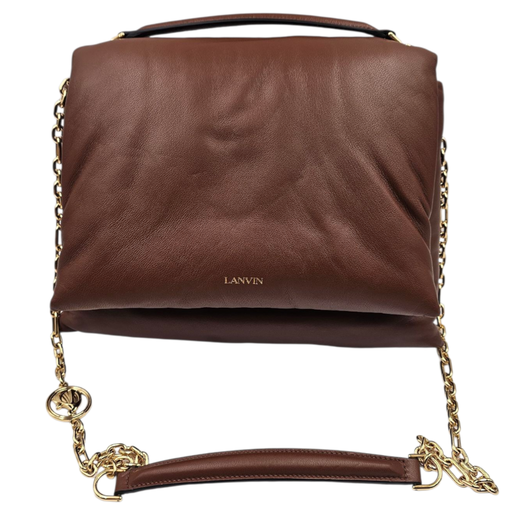 LANVIN SAC SUGAR MM EN CUIR MARRON + DUST BAG / ETAT NEUF