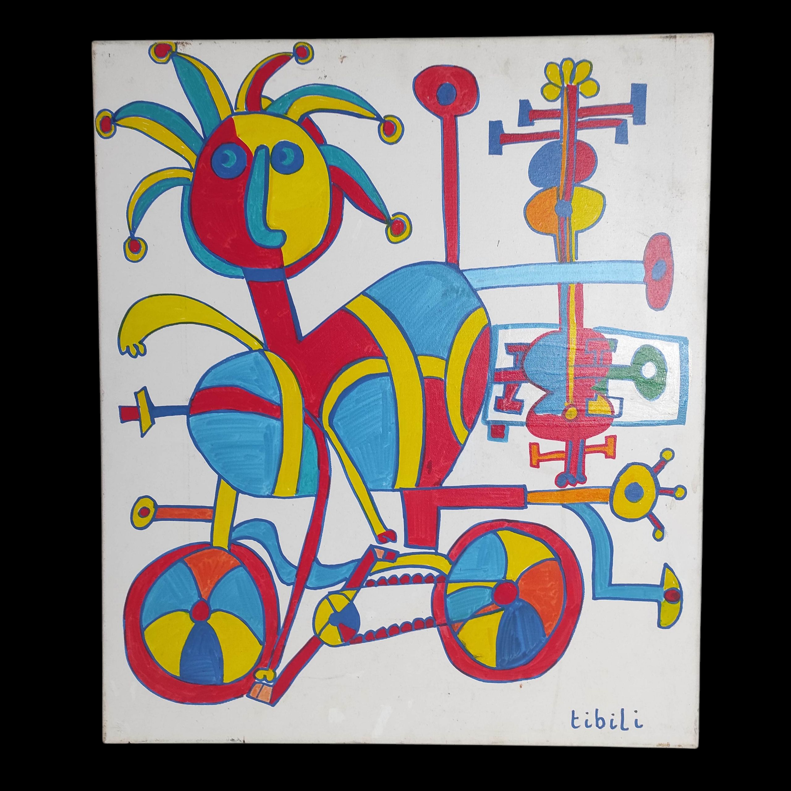 JACQUES CASSAN DIT TIBILI HST LE MUSICIEN A VELO 60/70 CM