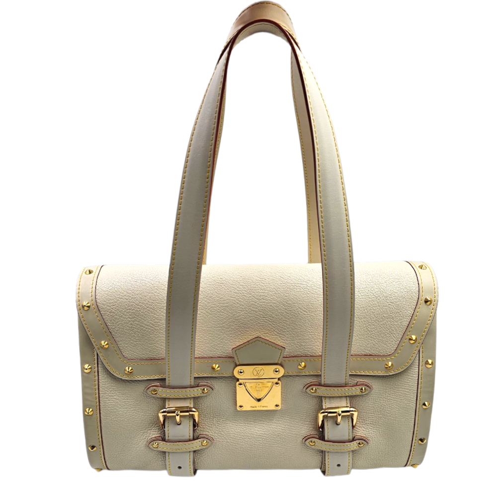 LOUIS VUITTON SAC L EPANOUI EN CUIR SUHALI BLANC IVOIRE (TH0075) + DUST BAG