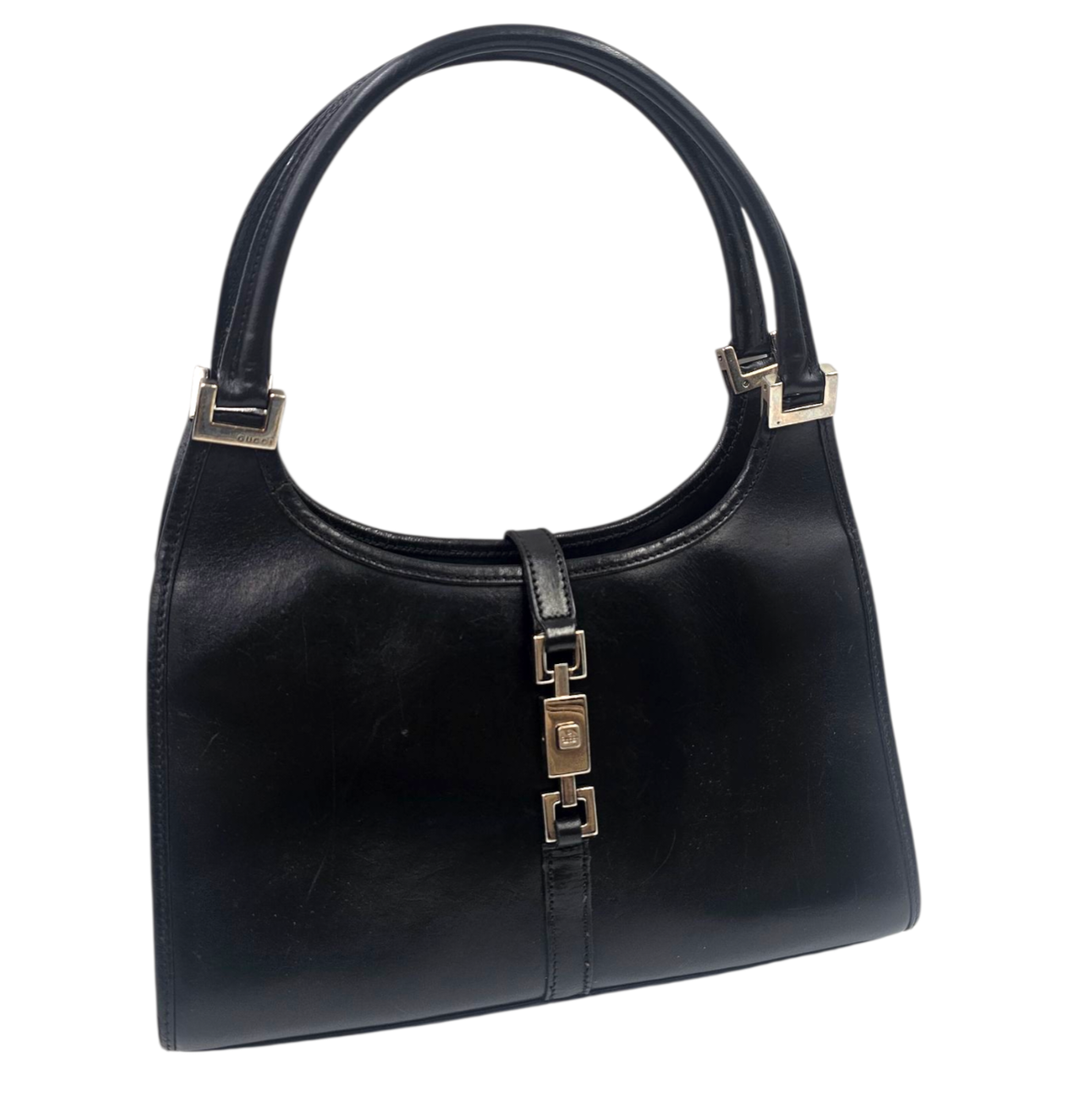 GUCCI SAC JACKIE EN CUIR LISSE NOIR CIRCA 1990 (EPOQUE TOM FORD)