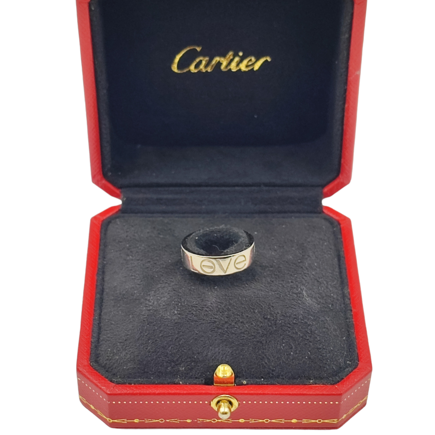 CARTIER BAGUE LOVE EN OR BLANC (750) EDITION SPECIALE COLLECTOR (FU9397) + ECRIN