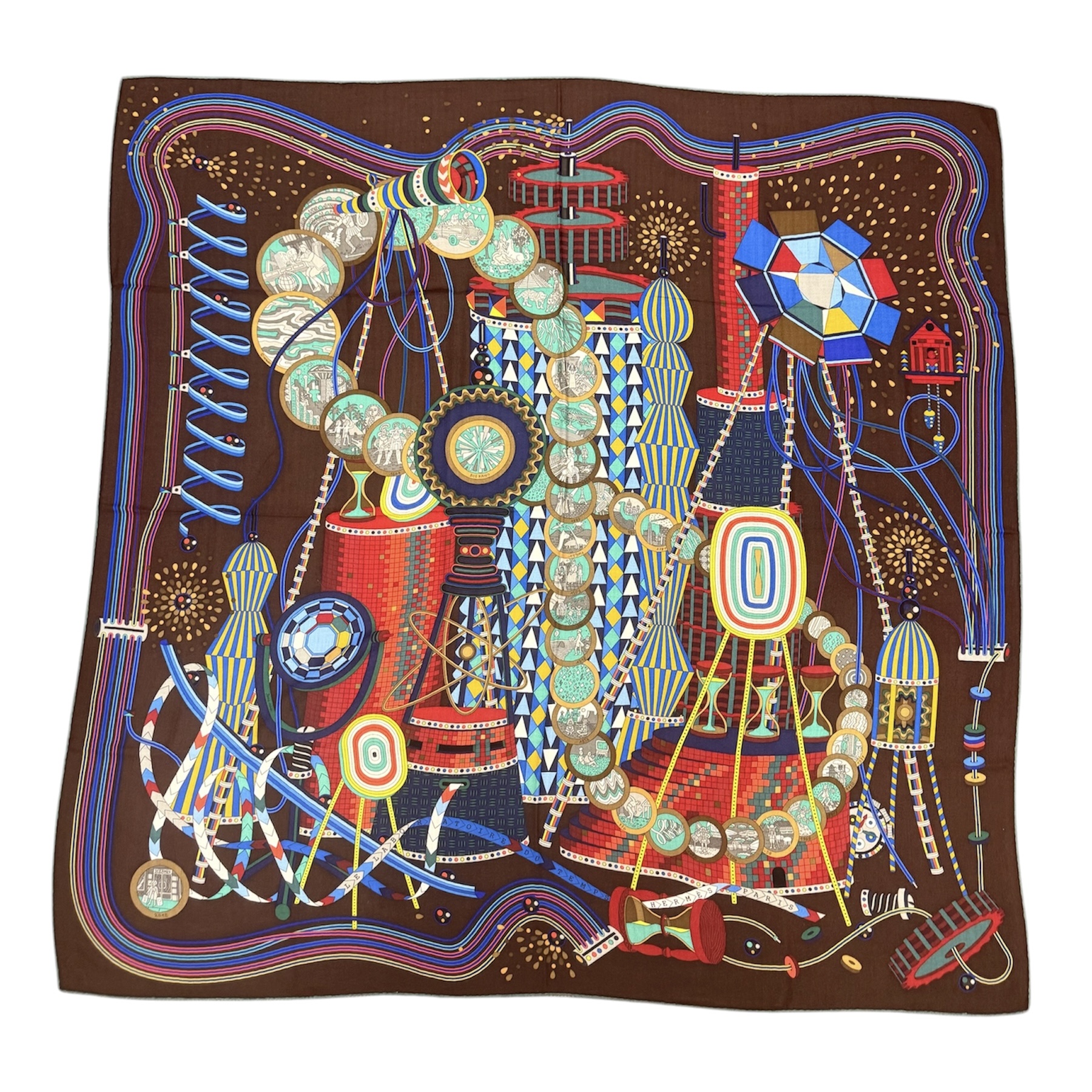 HERMES CHALE LE LABORATOIRE DU TEMPS DE PIERRE MARIE CONTOUR MARRON BOITE