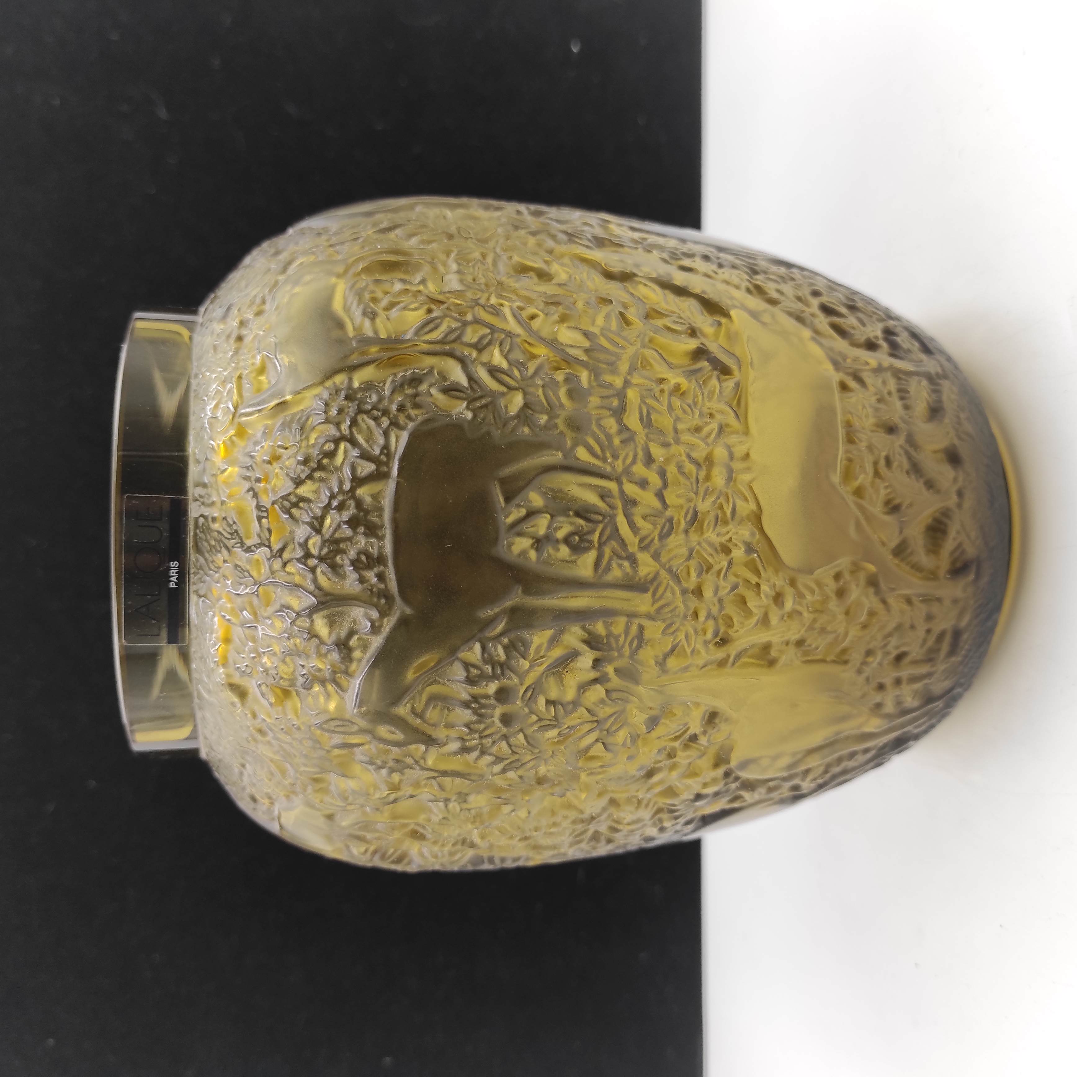 LALIQUE VASE BICHES HAUTEUR 17 CM